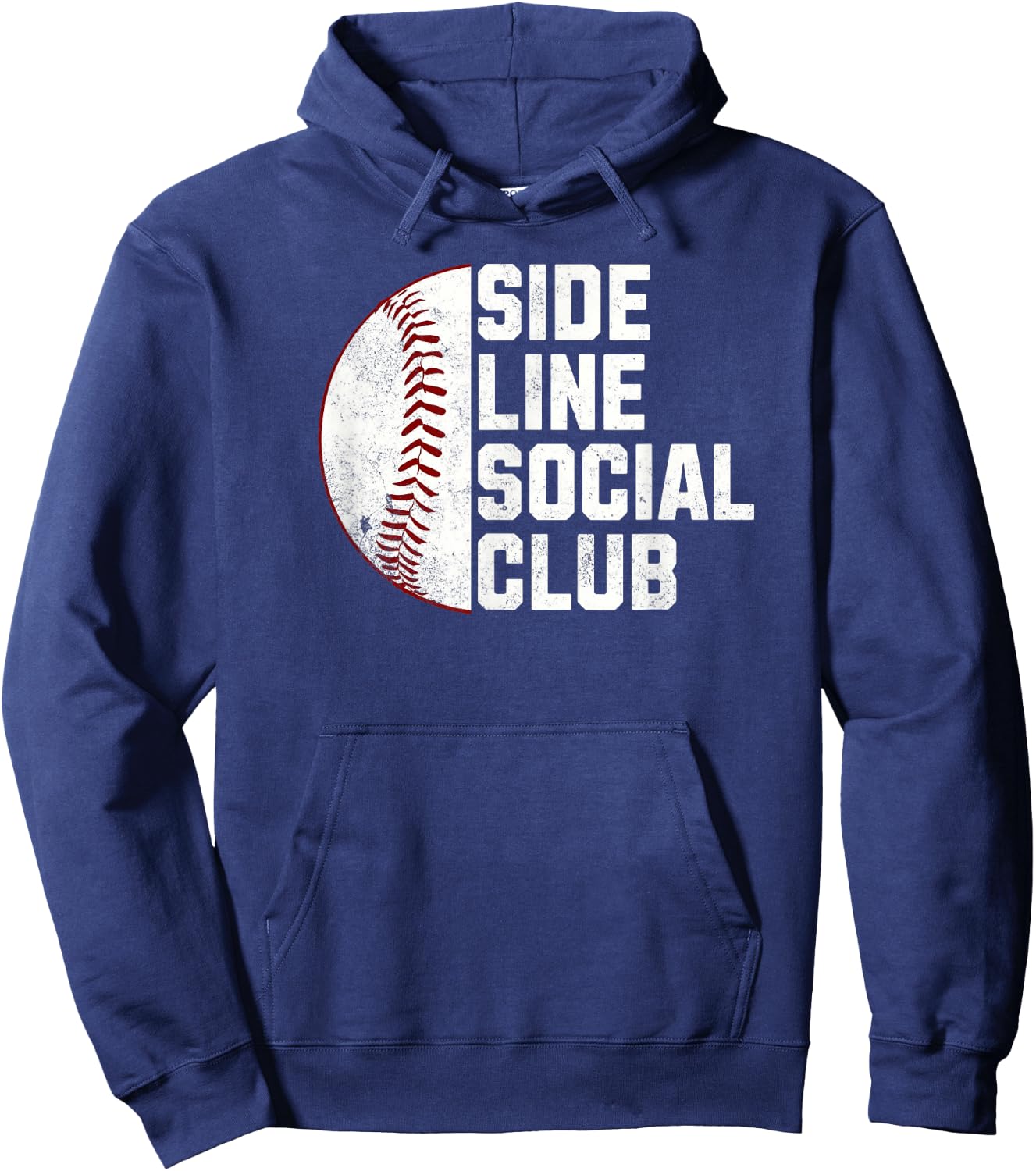 Funny Baseball Sideline Social Club Hoodie - Hoodie | Navy