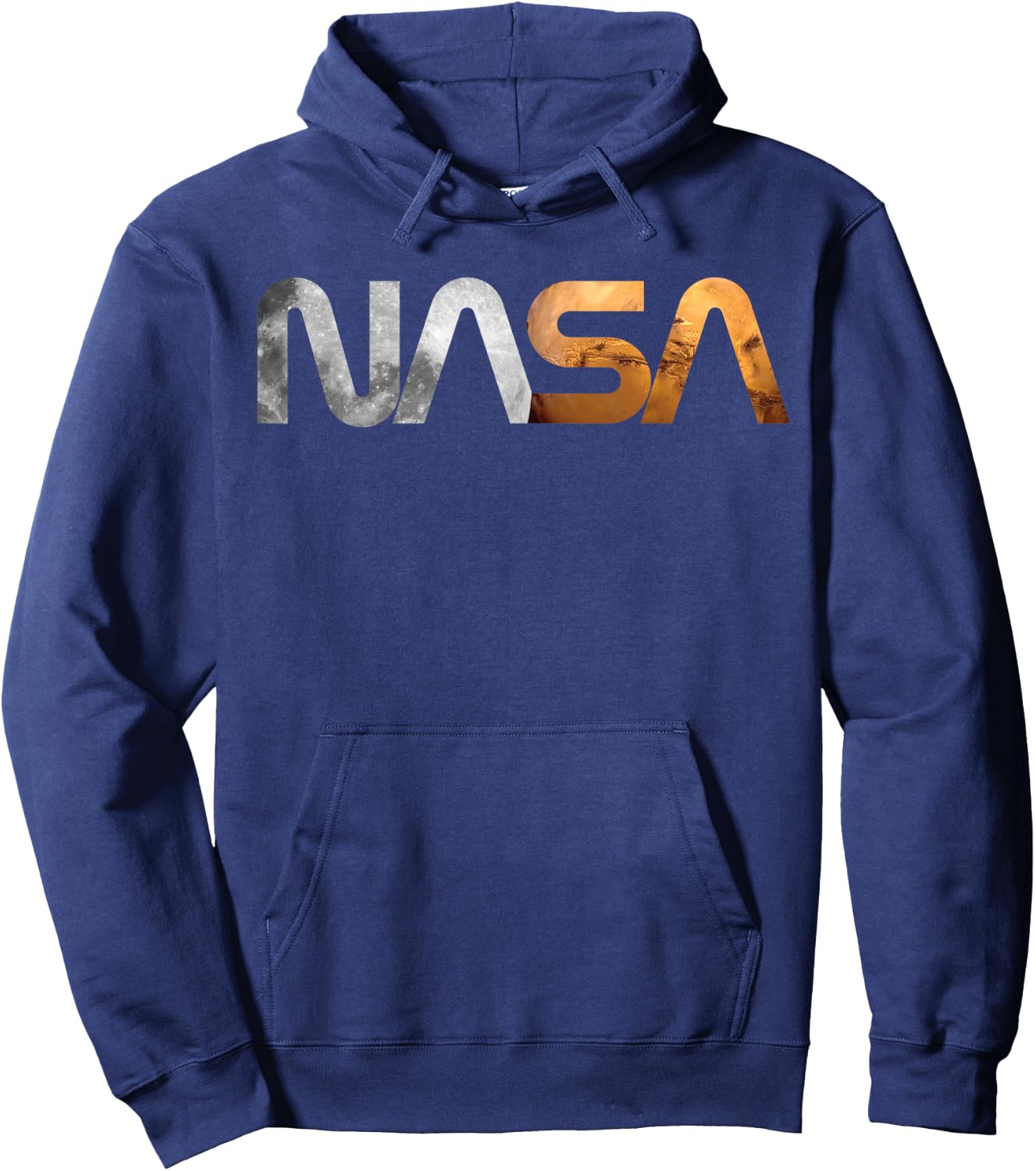 NASA Artemis Mission Moon Mars Worm Logo Hoodie - Hoodie | Navy