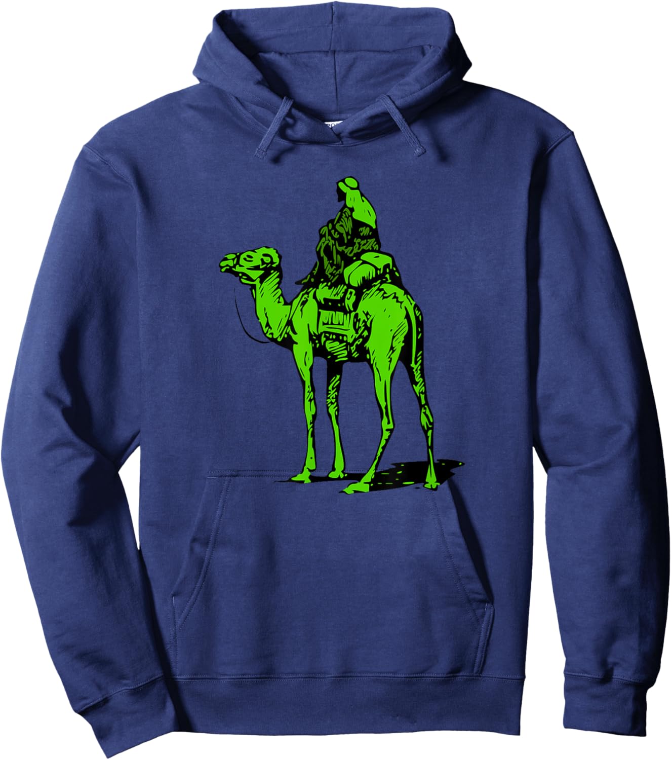 Silk Road Green Camel Hoodie - Hoodie | Navy