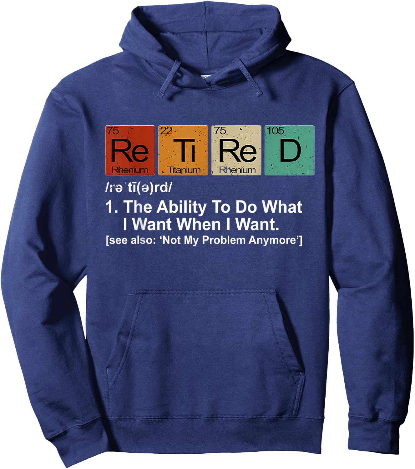 Retired Definition Retirement Definition Men Hoodie - Hoodie | Navy