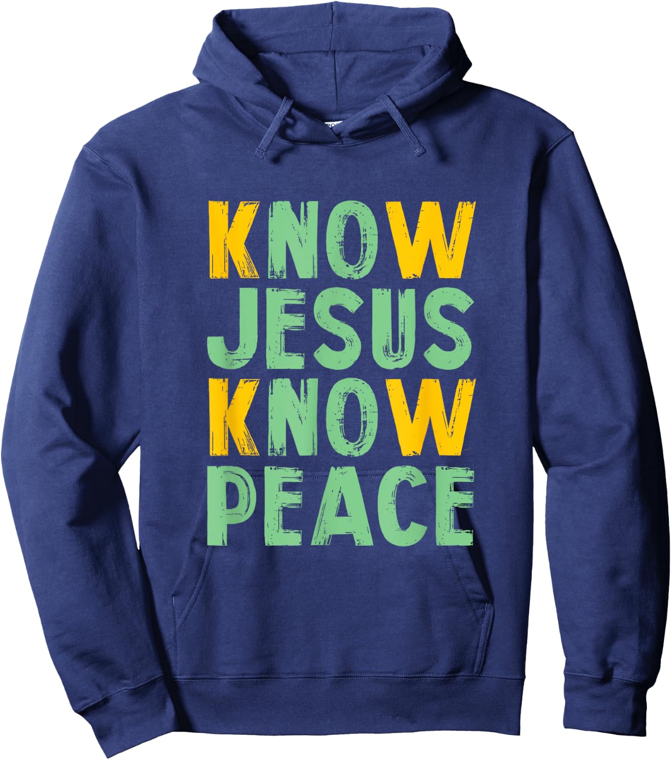 Know Jesus know peace - knowing god design Hoodie - Hoodie | Navy