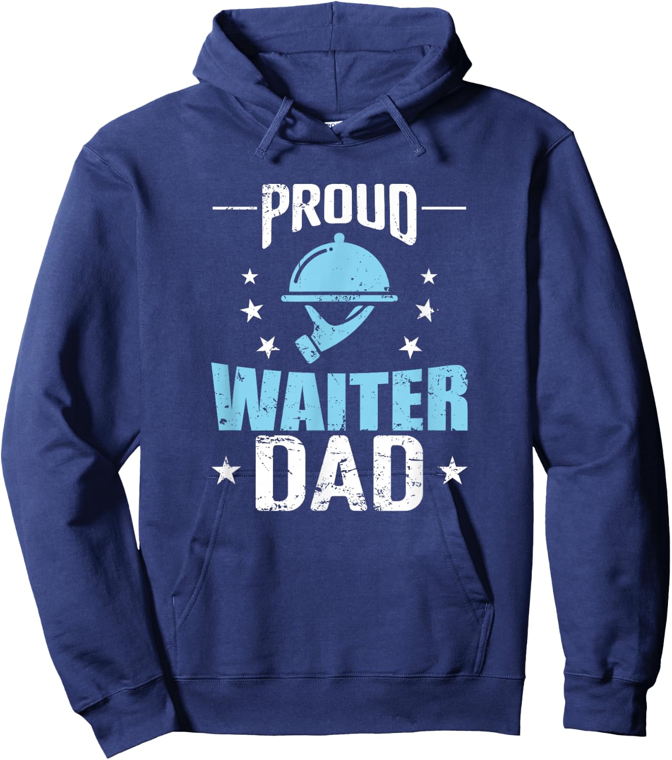 Proud Waiter Dad Restaurant Server Hoodie - Hoodie | Navy