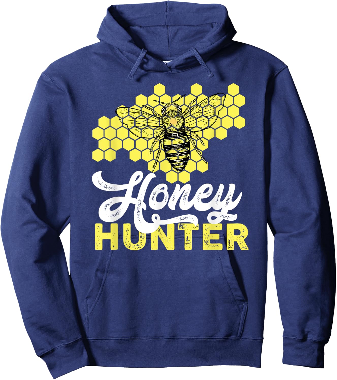 Beekeeper Honeycomb Bee Honey Hunter Hoodie - Hoodie | Navy