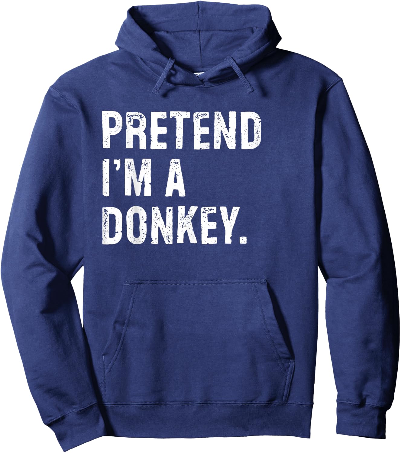 Pretend I'm A Donkey Funny Halloween Costume Hoodie - Hoodie | Navy