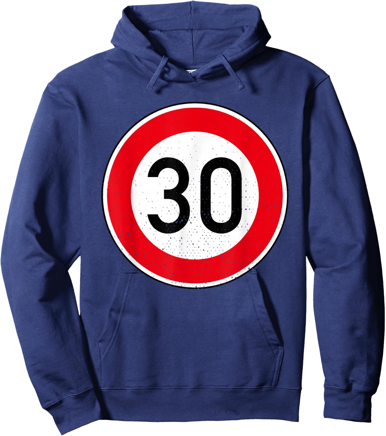 Geschenke zum 30. Geburtstag für Männer mit 30 kmh - 30. Geburtstag Schild Tempolimit 30 Geschwindigkeit Tempo 30 Schwarz Klein EU S Hoodie - Hoodie | Navy