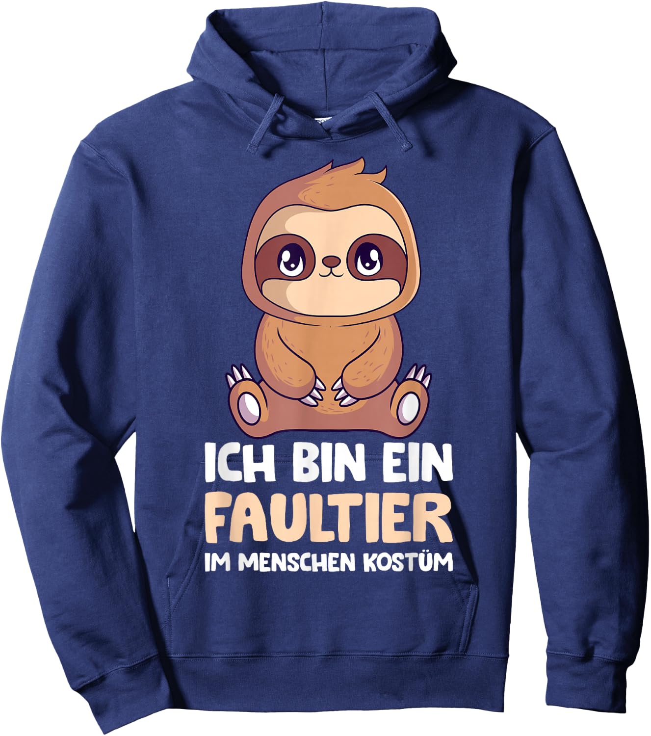 Sloth Costume Women's Girls Boys Kids , black Hoodie - Hoodie | Navy