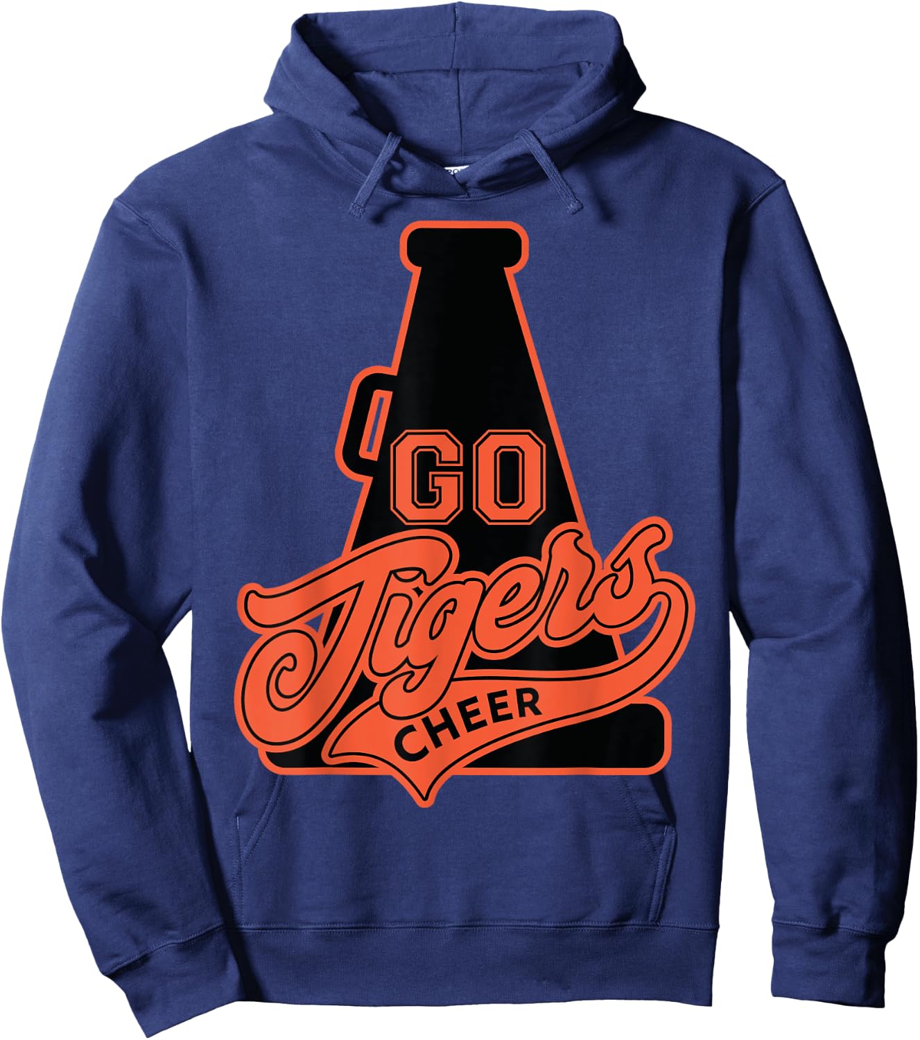 Go Cheer Tigers Football Hoodie - Hoodie | Navy