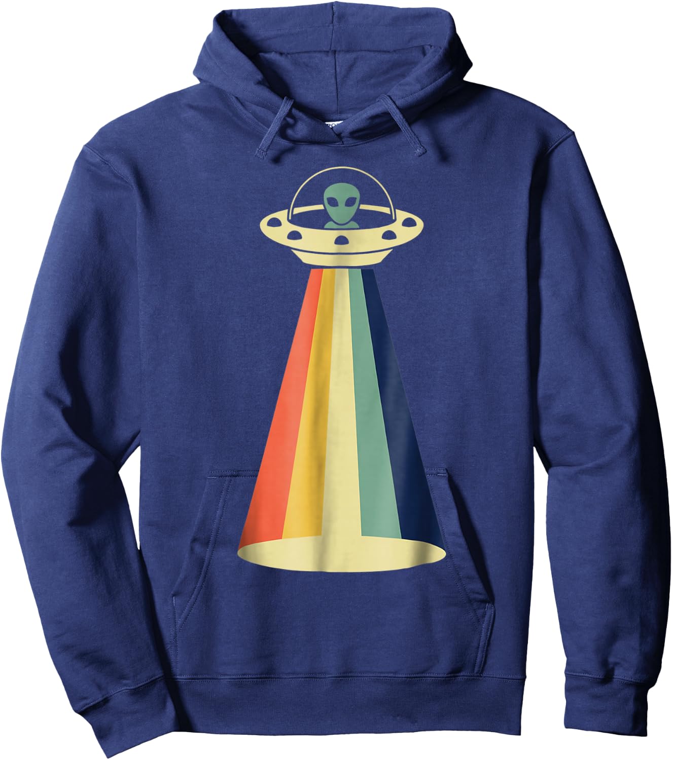 Vintage Alien Funny Vintage Retro Alien Hoodie - Hoodie | Navy