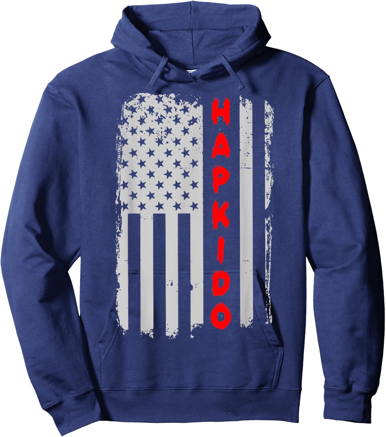 Hapkido Korean Martial Arts American Flag Hoodie - Hoodie | Navy