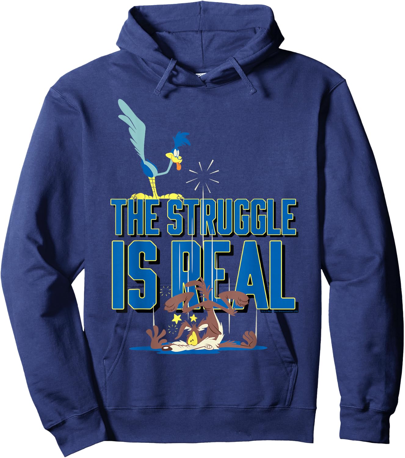 Looney Tunes Roadrunner the Struggle is Real Hoodie - Hoodie | Navy