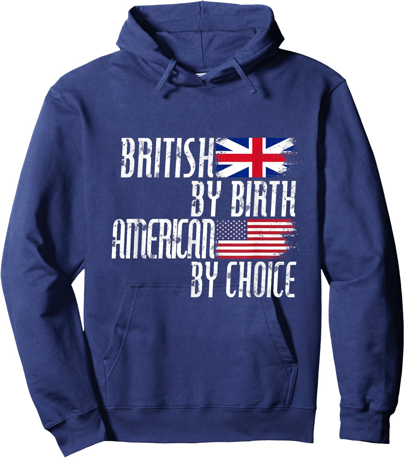 British By Birth American By Choice Hoodie - Hoodie | Navy