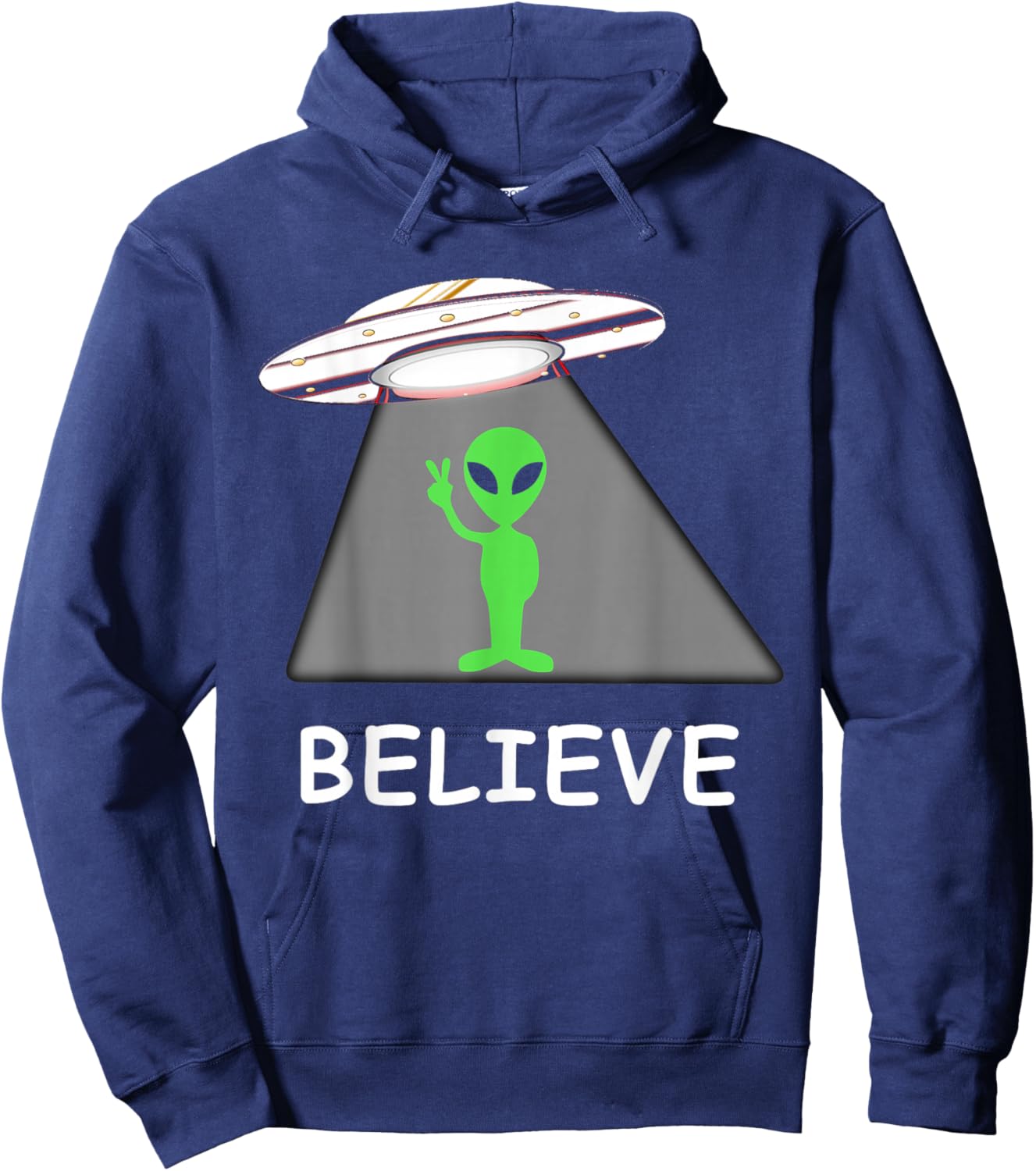 Alien Shirt - I Believe New Cool UFO Hoodie - Hoodie | Navy