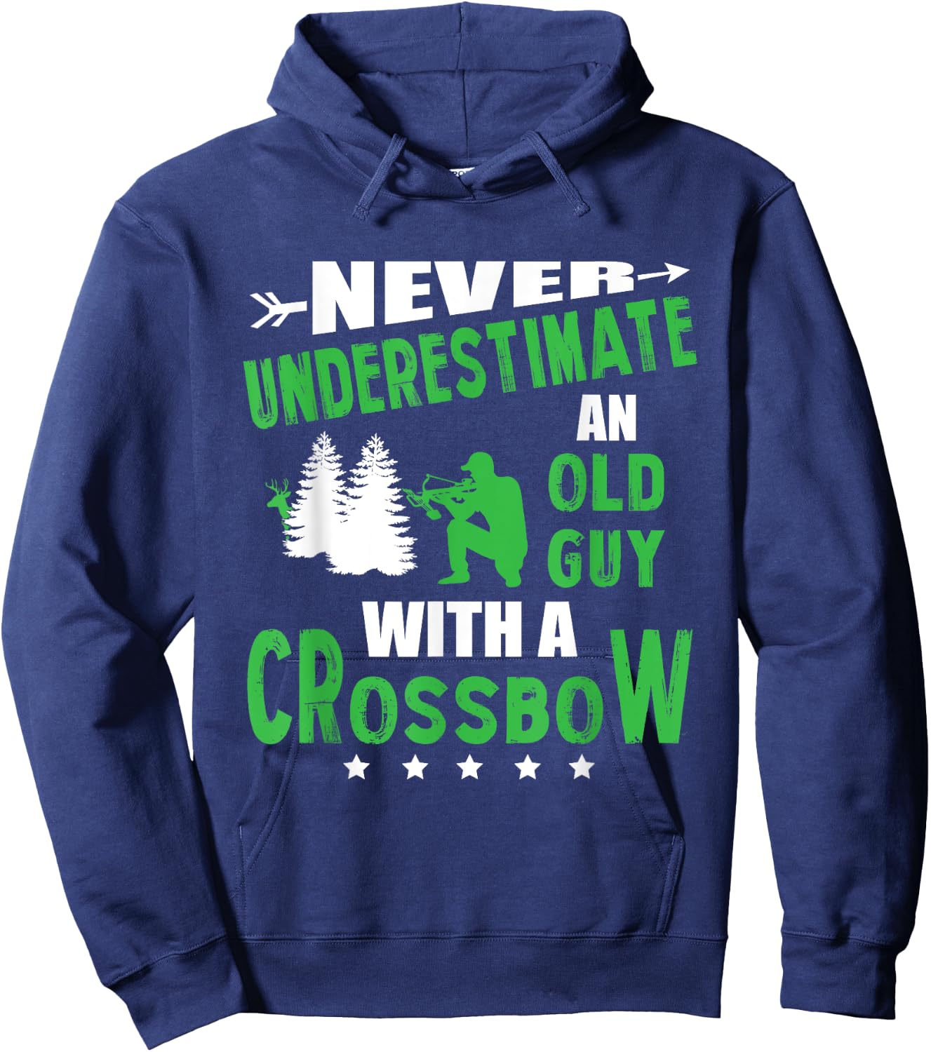 Archery Crossbow Old Guy Medieval Archery Hoodie - Hoodie | Navy