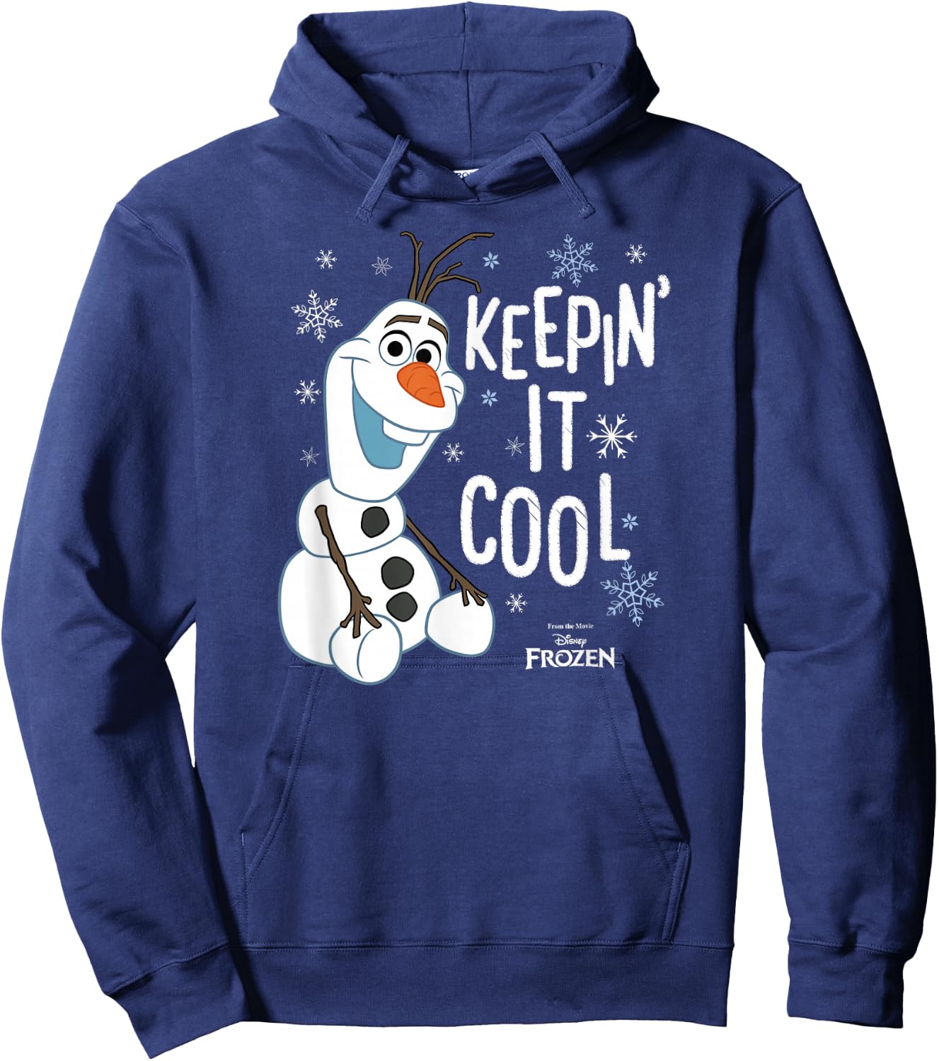 Disney Frozen Olaf Keepin It Cool , black Hoodie - Hoodie | Navy