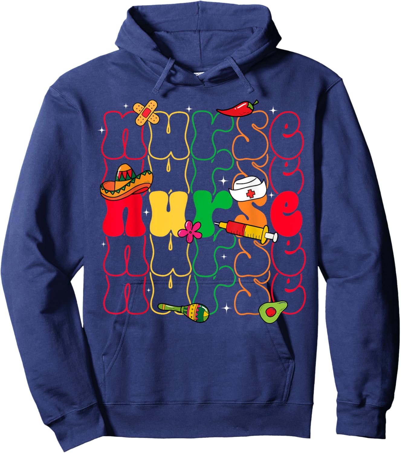 Nurse Cinco De Mayo Fiesta Mexican Nursing Hoodie - Hoodie | Navy