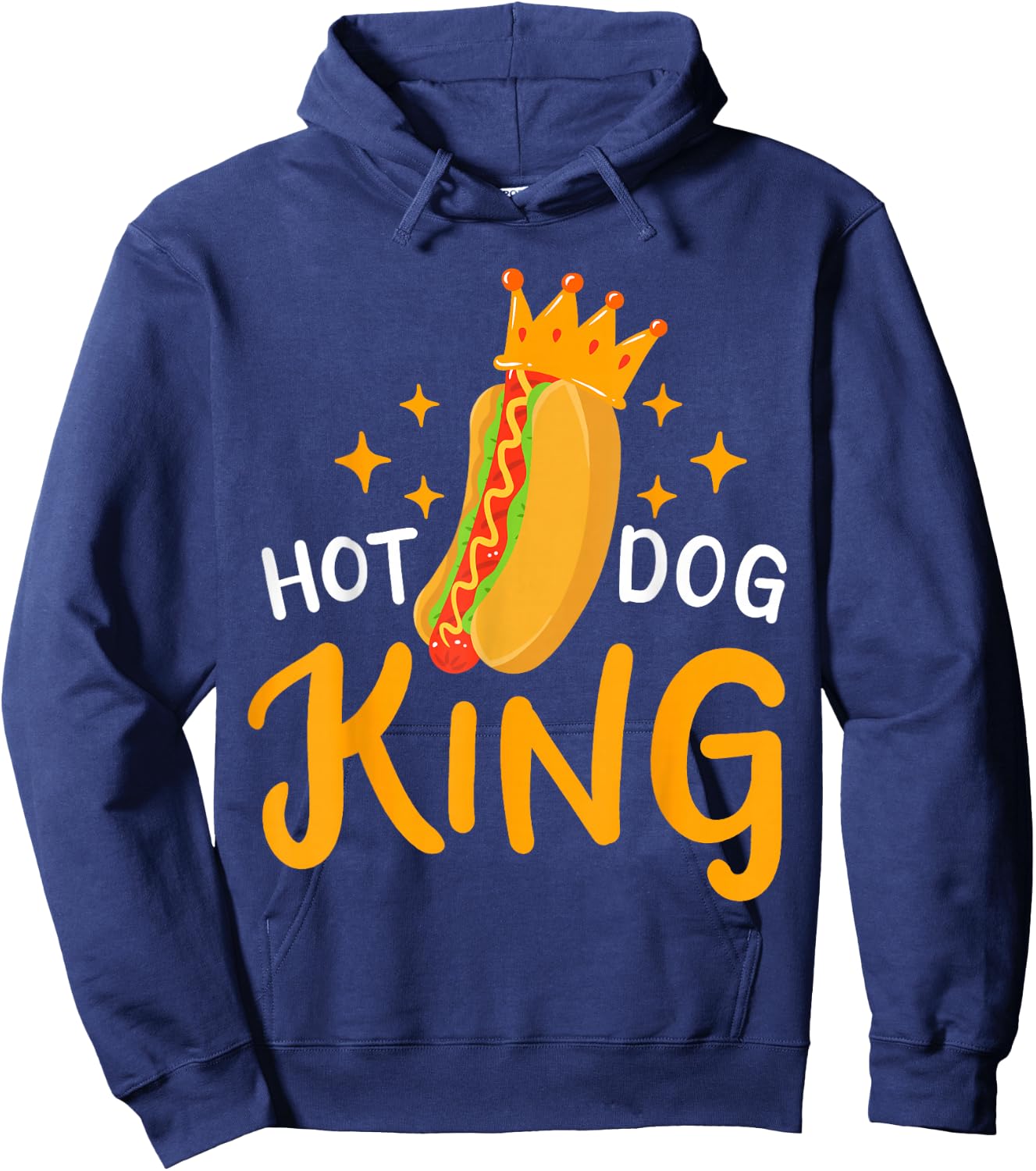 Hot Dog Hotdog King Foodie Women Girls Kids Hoodie - Hoodie | Navy