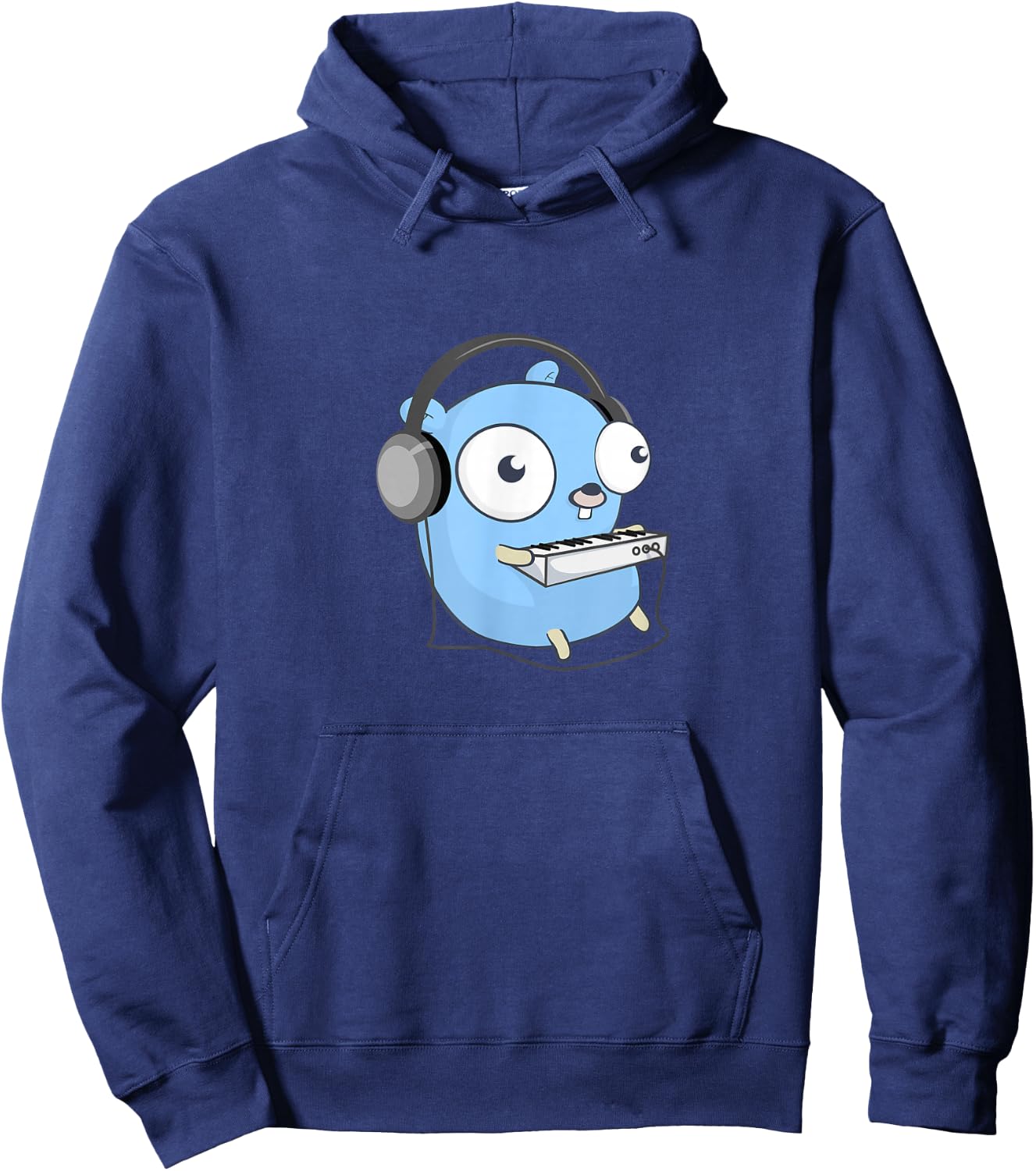 Go Developer golang music gopher Hoodie - Hoodie | Navy