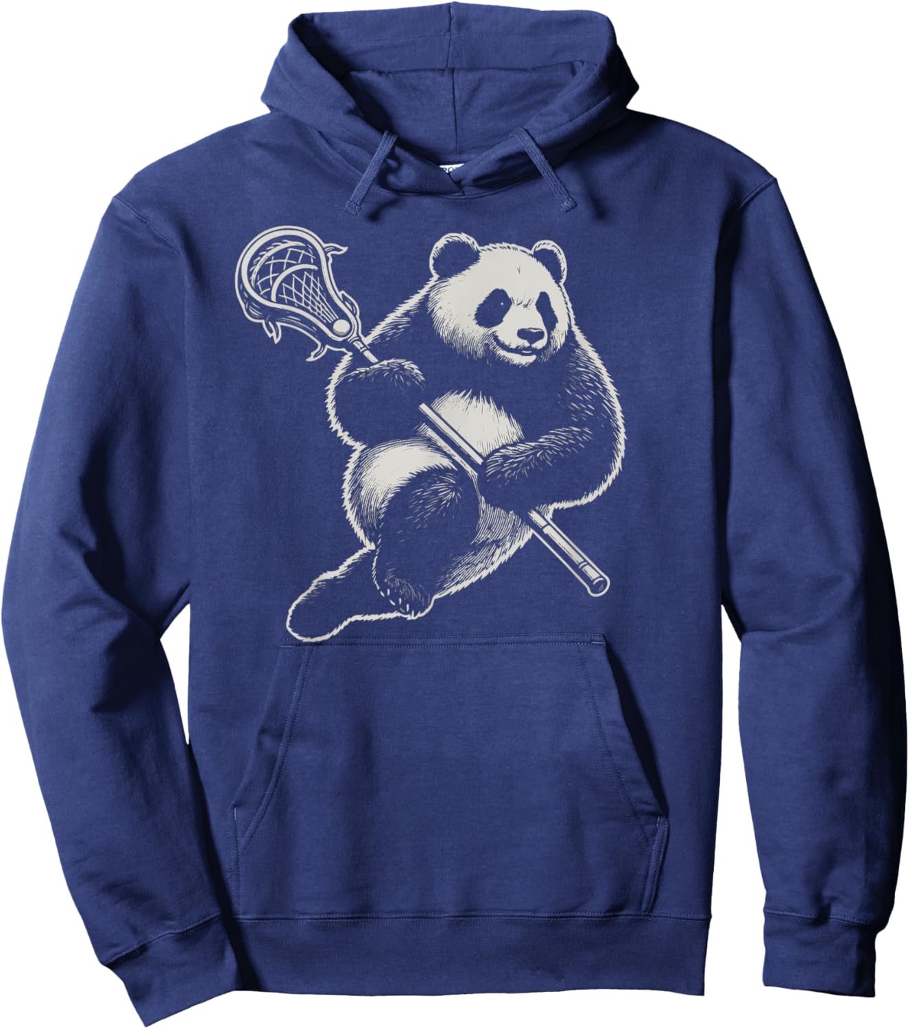 Awesome Panda Lacrosse Lax Dude Hoodie - Hoodie | Navy