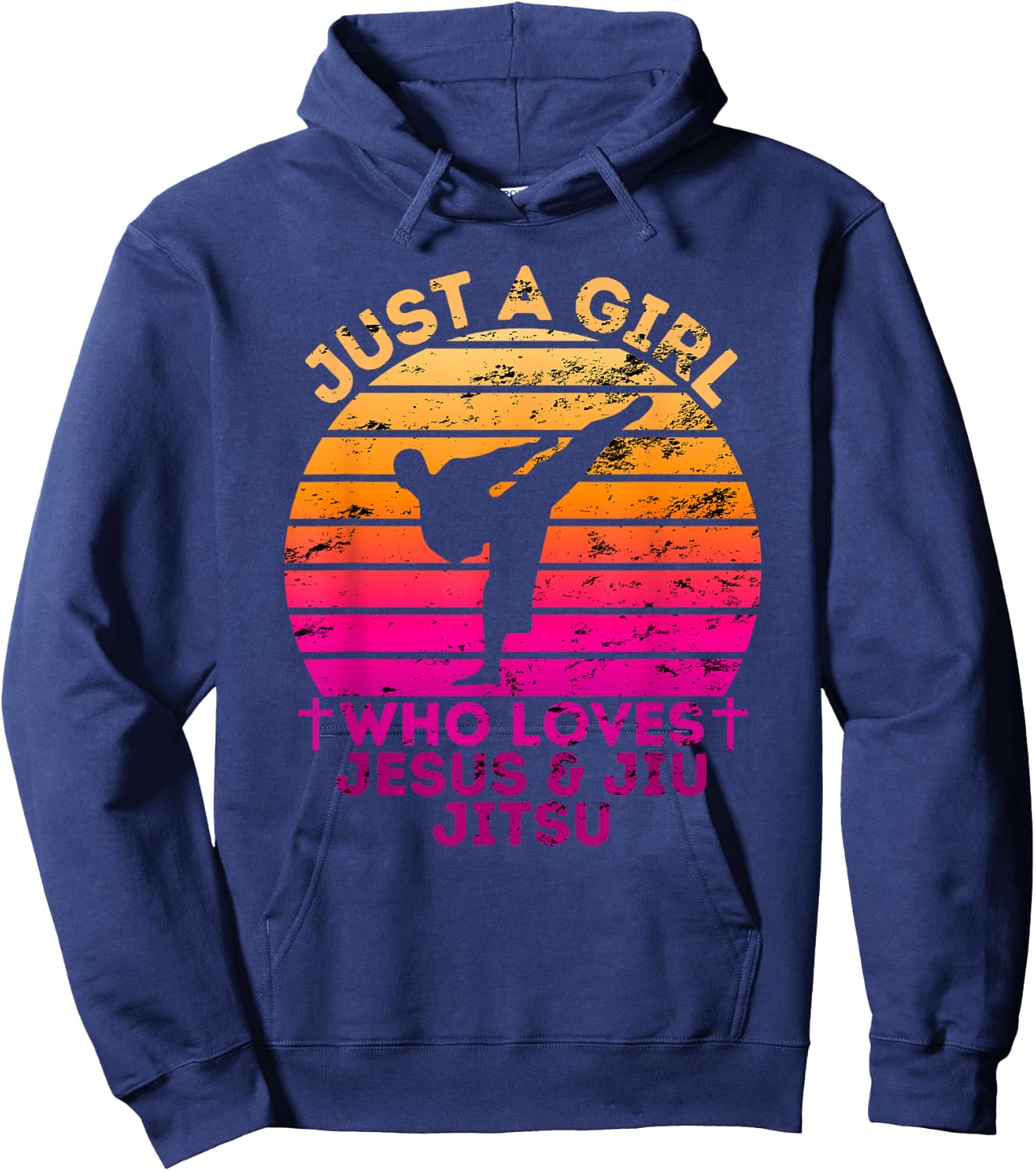 Just A Girl Who Loves Jesus And Jujutsu Hoodie - Hoodie | Navy