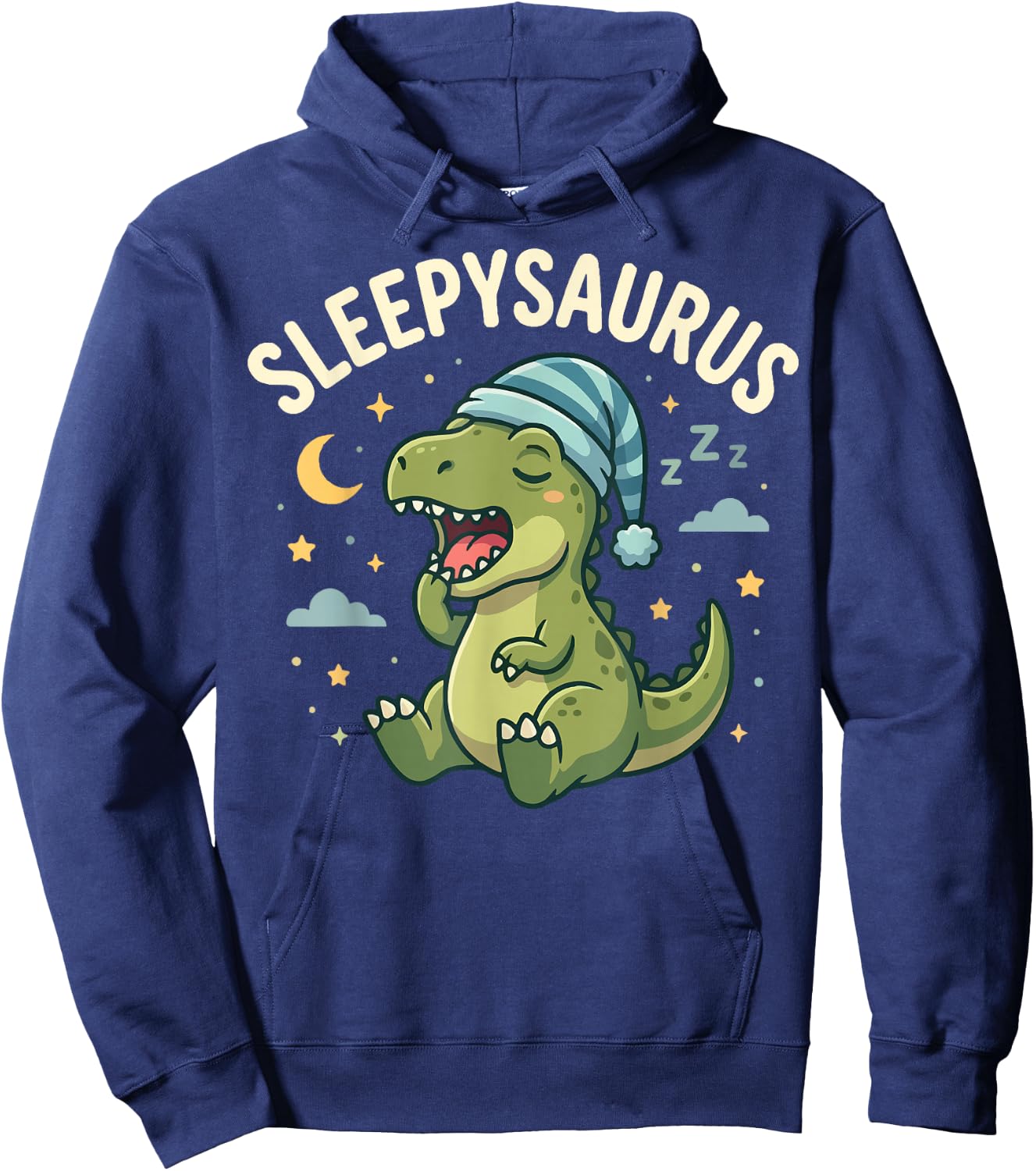 Sleepysaurus Sleeping Dinosaur Night Cute Dino Hoodie - Hoodie | Navy