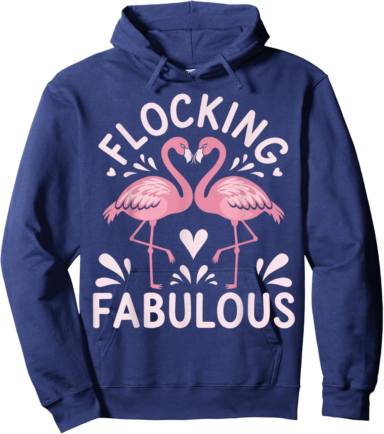 Flocking Fabulous Flamingo Hoodie - Hoodie | Navy