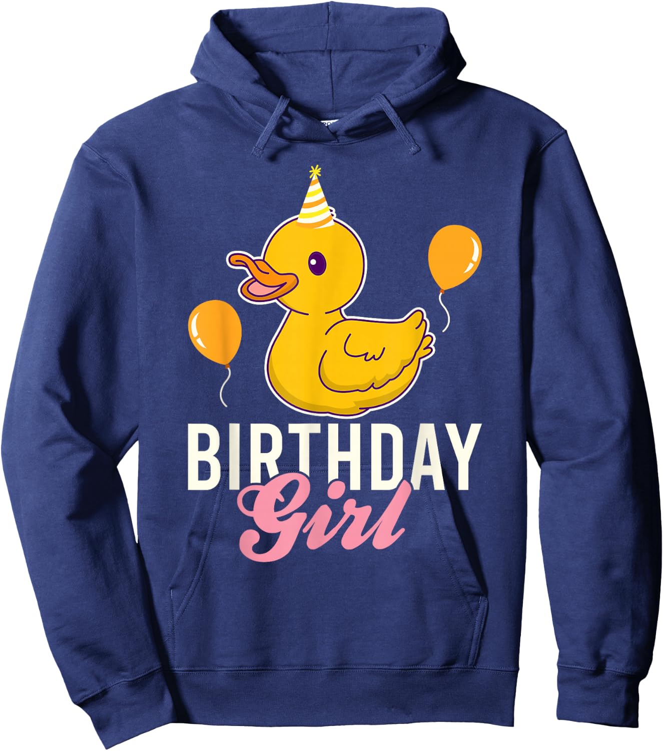 Cute Birthday Girl Duck Hoodie - Hoodie | Navy