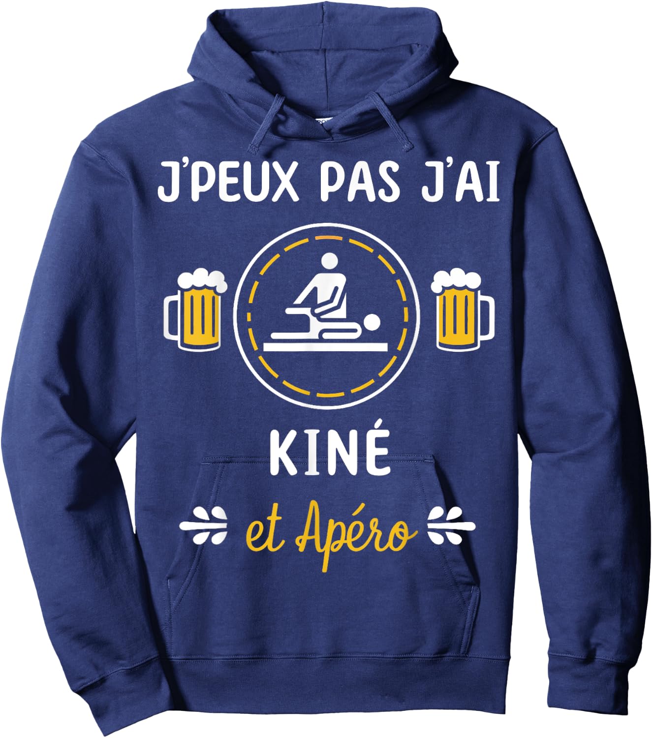 Je peux pas j'ai Kiné , Black, S Hoodie - Hoodie | Navy