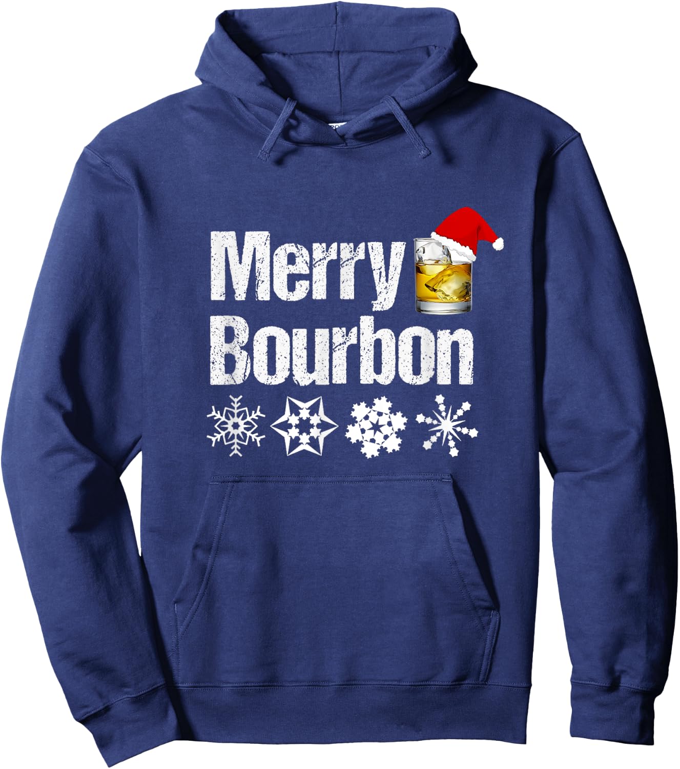 Bourbon Christmas Gift - Merry Bourbon Hoodie - Hoodie | Navy