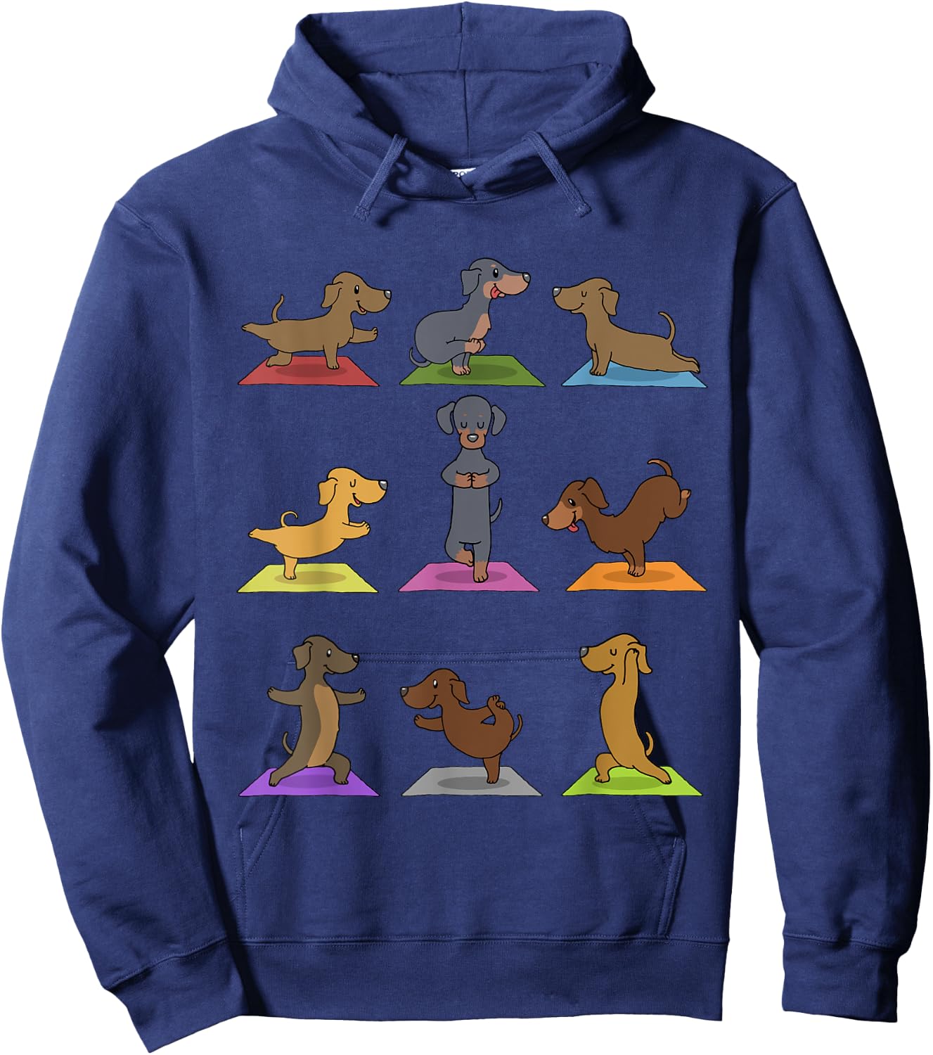 Dachshund Yoga Hoodie - Hoodie | Navy