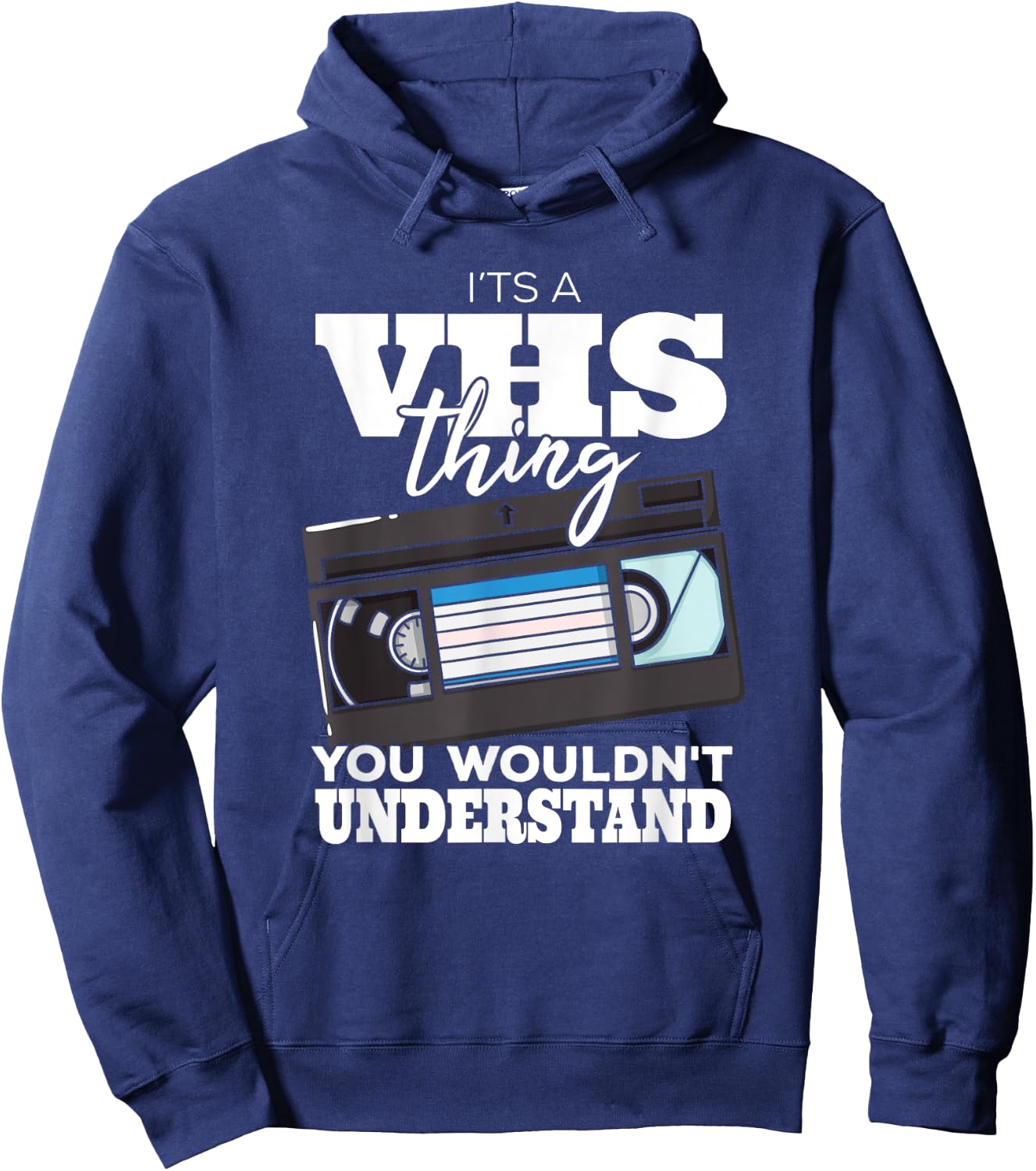 VHS Video Cassette Tape Collector Hoodie - Hoodie | Navy