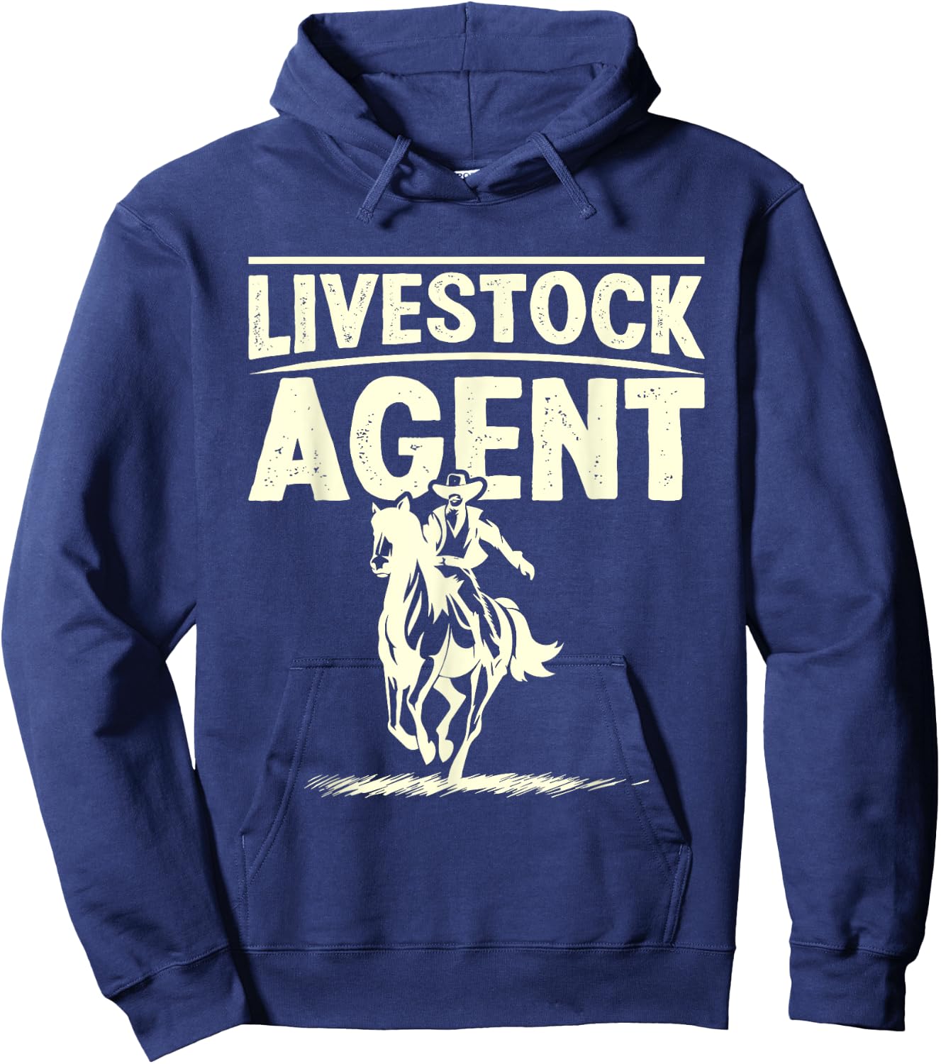 Livestock Agent I Cowboy , black Hoodie - Hoodie | Navy