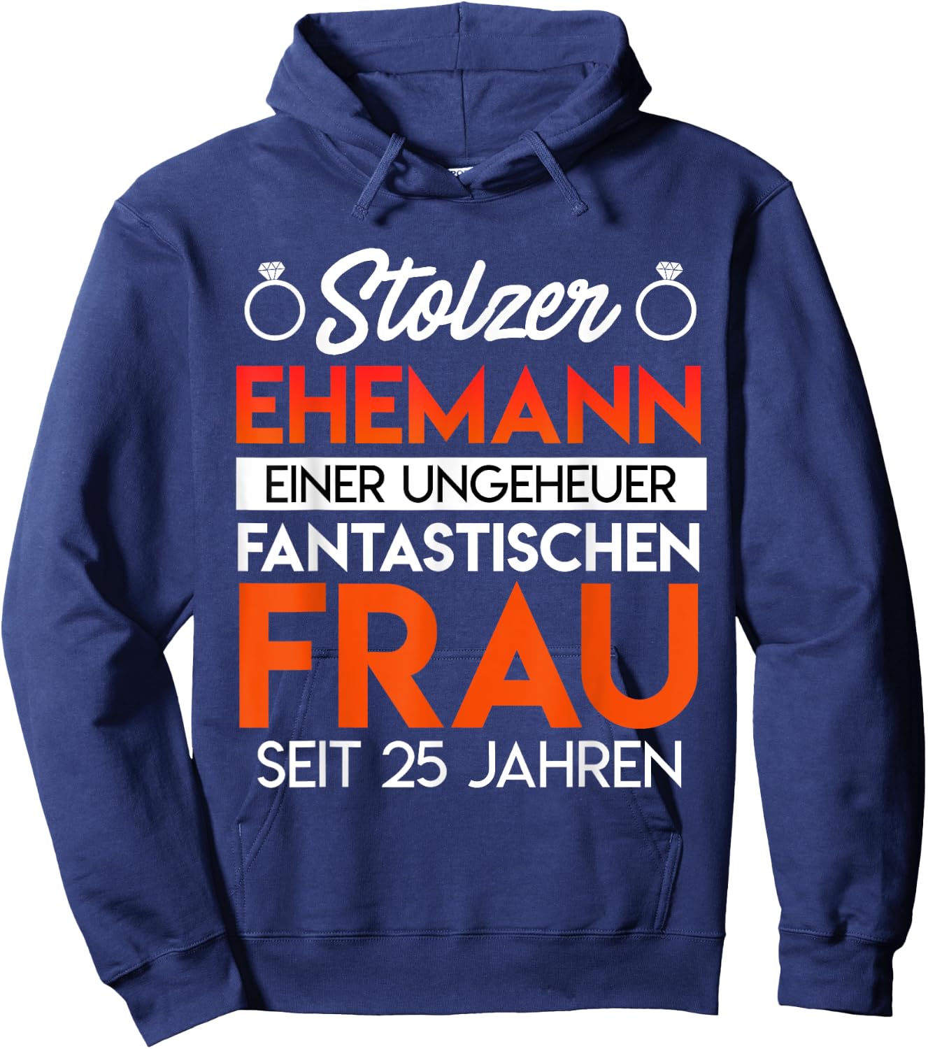 Ehemann Silberhochzeit 25. Hochzeitstag Hoodie - Hoodie | Navy