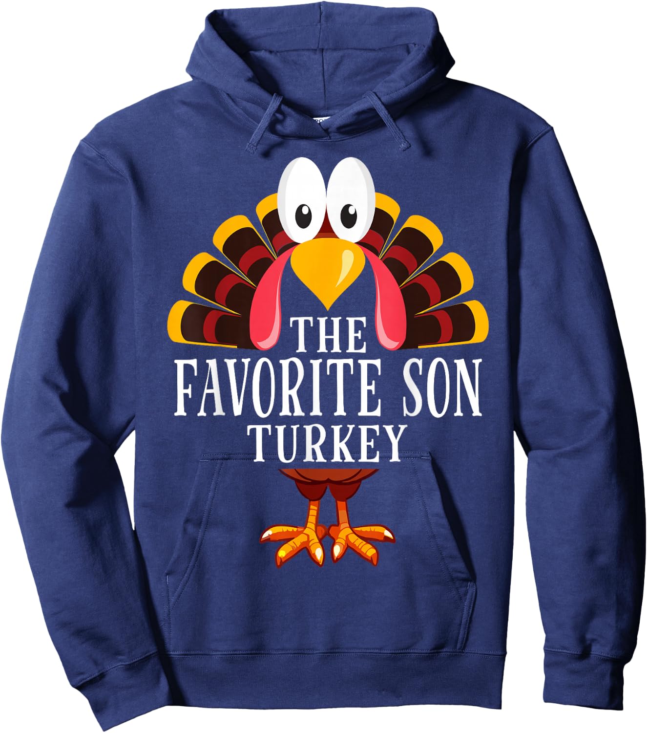 Thanksgiving The Favorite Son Turkey Matching Hoodie - Hoodie | Navy