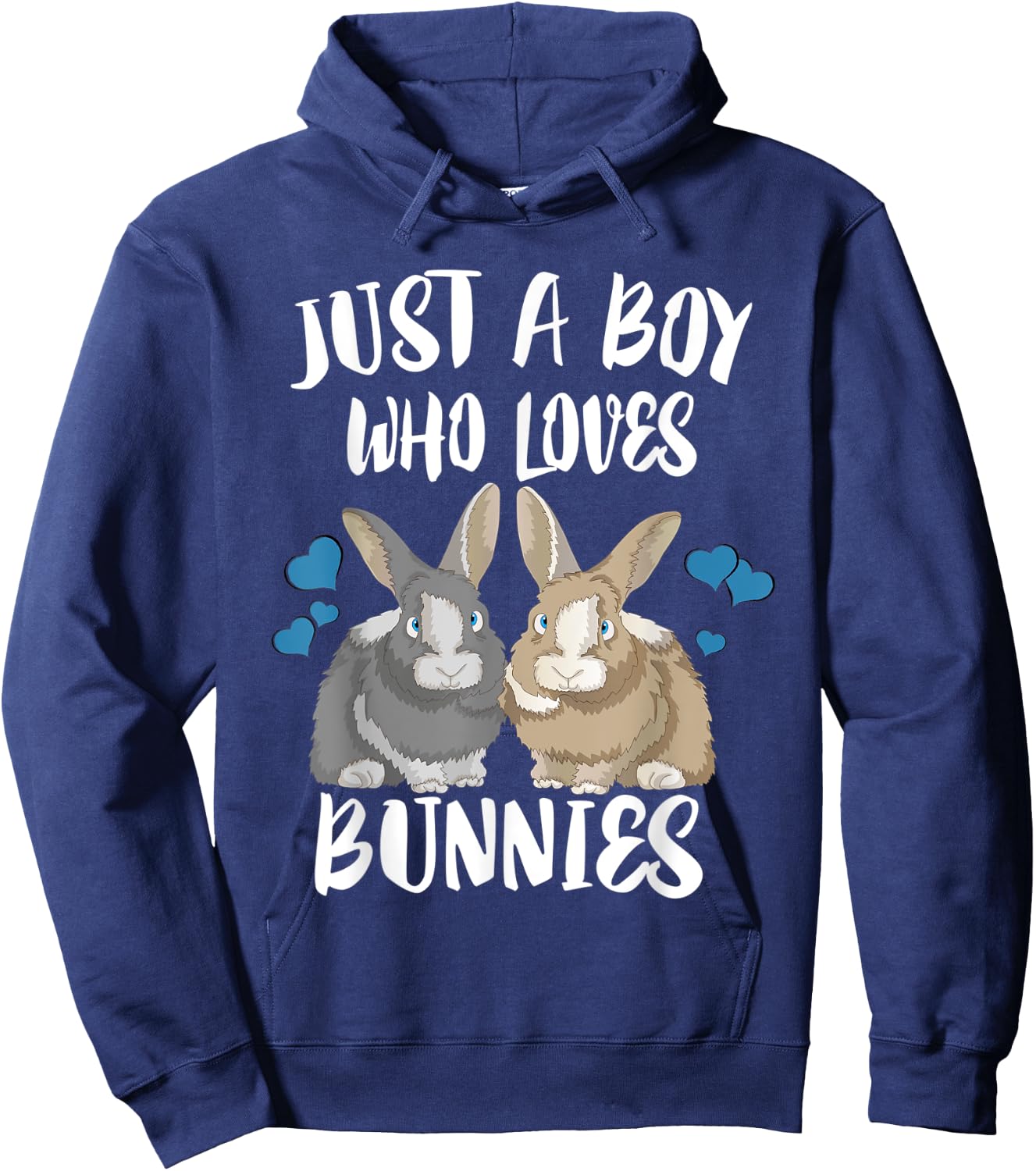 Just A Boy Who Loves Bunnies Hoodie - Hoodie | Navy