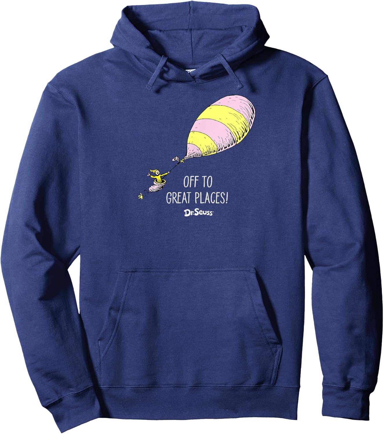 Dr. Seuss Oh the Places, Off to Great Places Hoodie - Hoodie | Navy