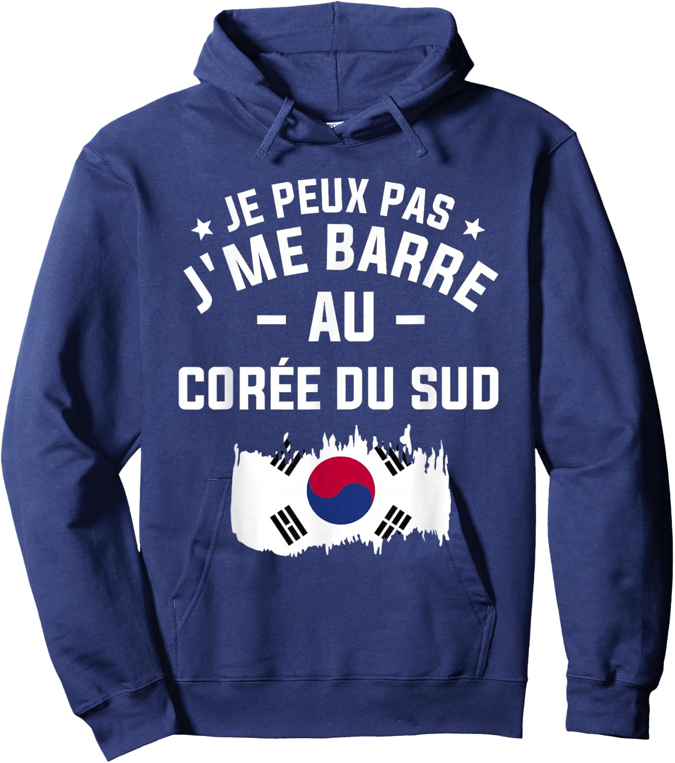 Je Peux Pas J'Me Barre Au Korea , Black, S Hoodie - Hoodie | Navy