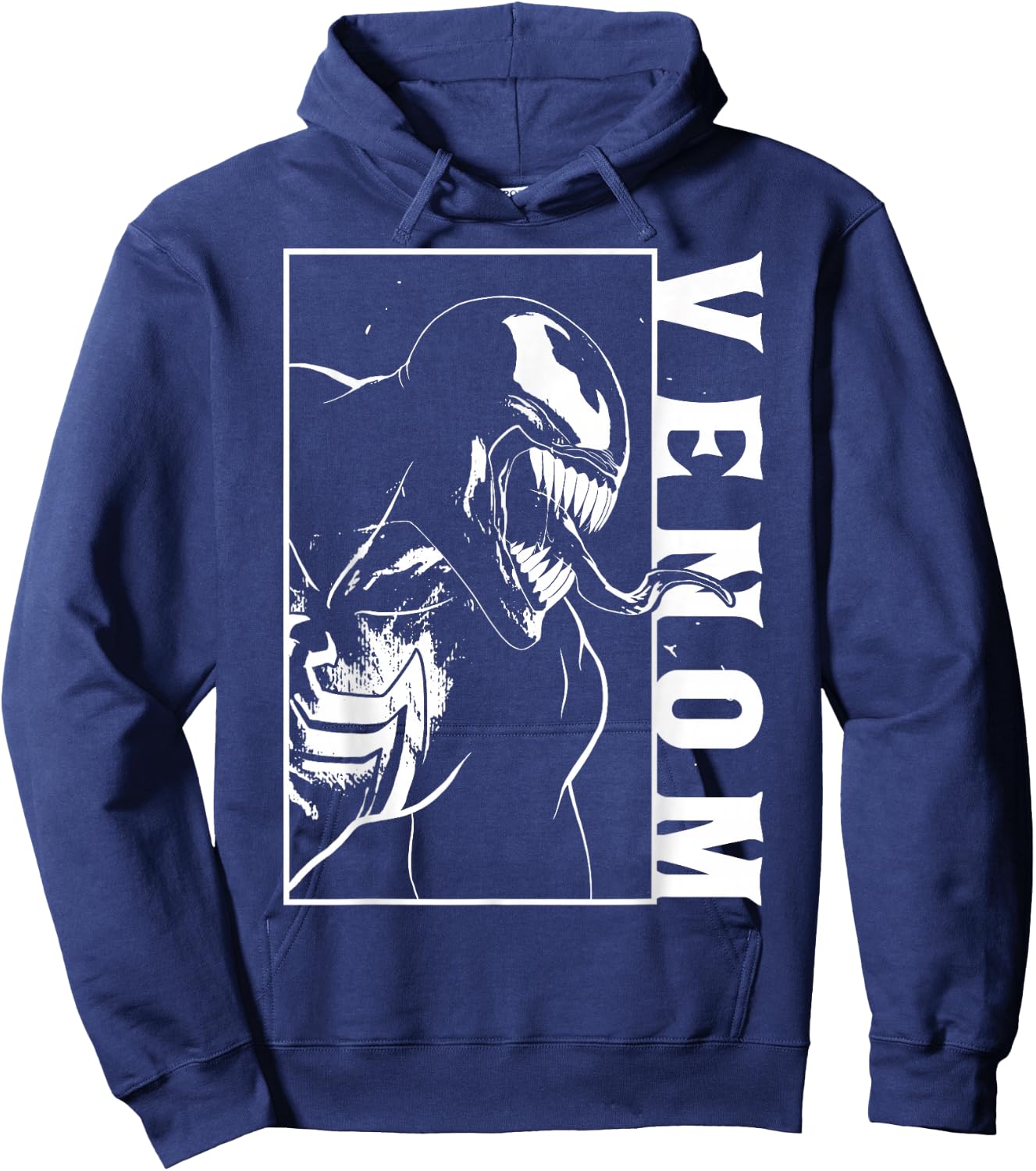 Marvel Venom Side View Tongue Out Graphic Hoodie - Hoodie | Navy
