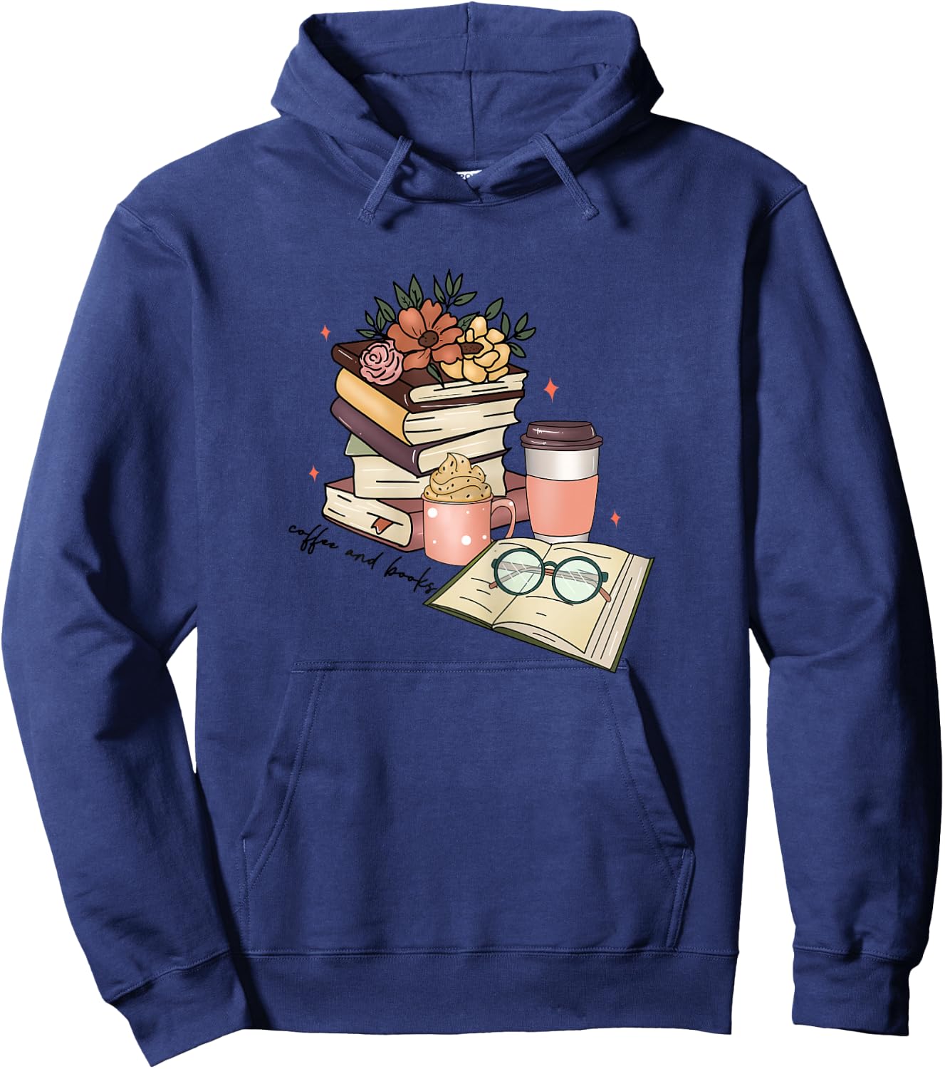 Lesen Bücher Trinken Kaffee Lustig Für Frauen Hoodie - Hoodie | Navy