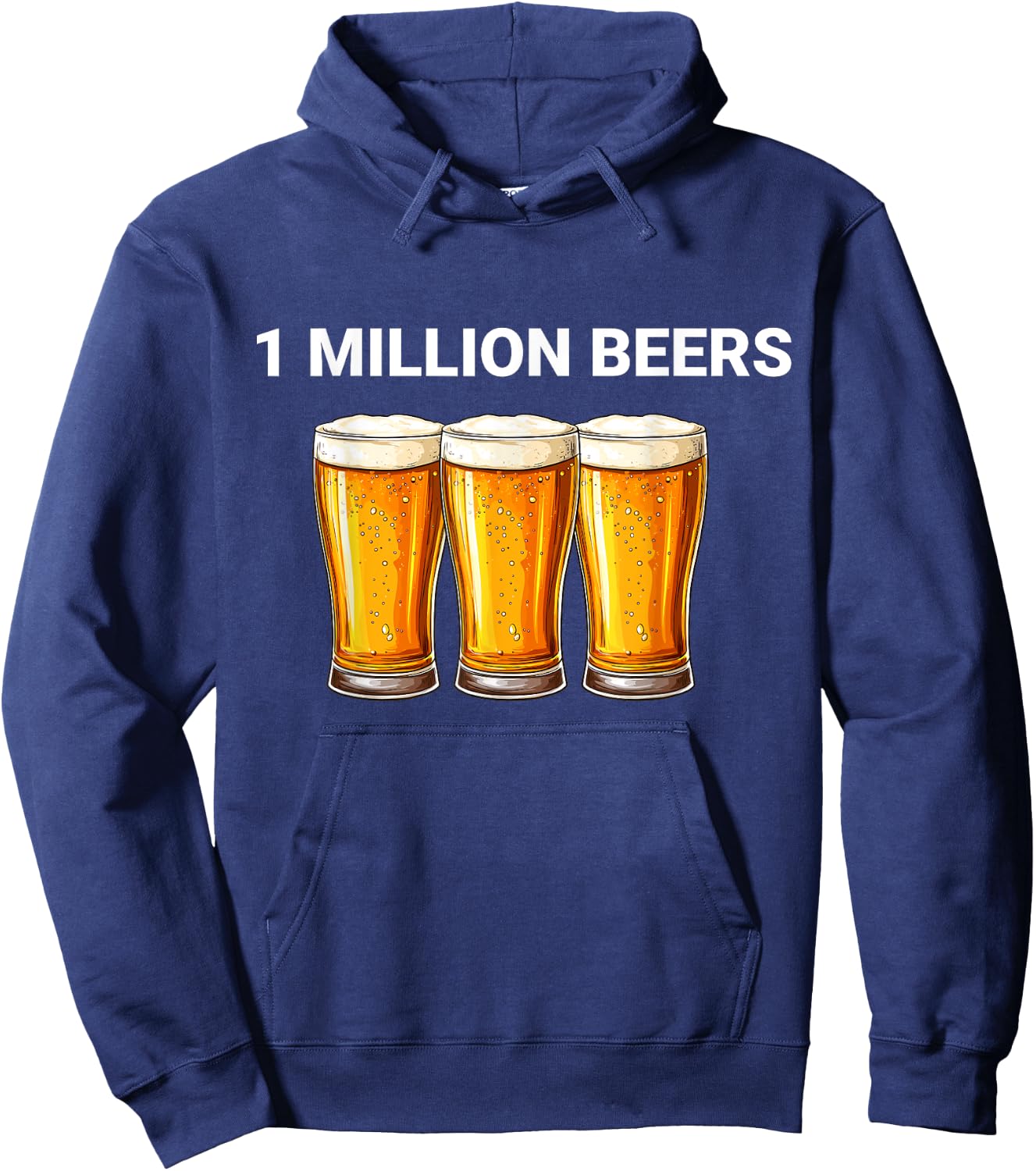 1 Million Beers Funny Ironic Meme Beer Lovers Hoodie - Hoodie | Navy