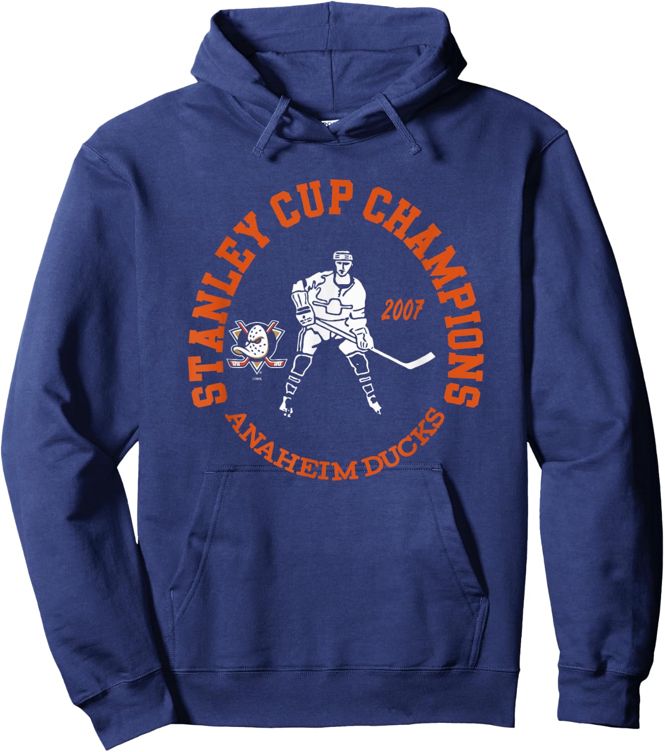 Anaheim Ducks Stanley Cup Champions 2007 Black Hoodie - Hoodie | Navy
