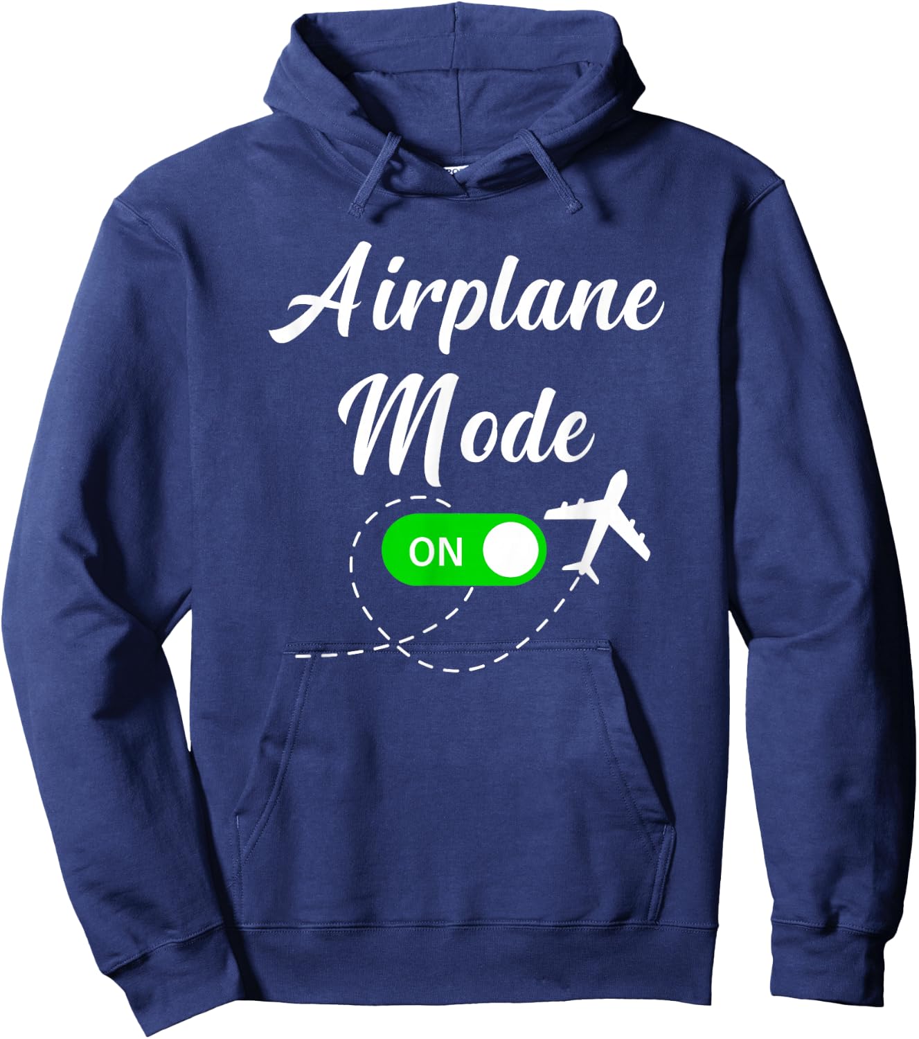 Airplane Mode Funny Travel Pilot Plane Vacation Hoodie - Hoodie | Navy