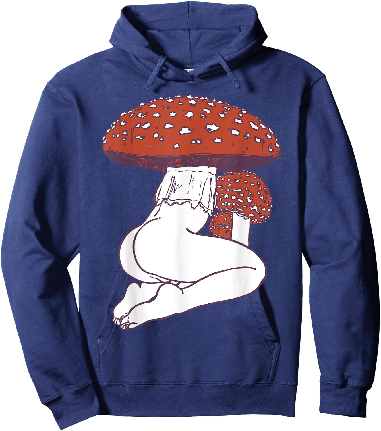 Sexy Mushroom Funny Graphic Gift Hoodie - Hoodie | Navy