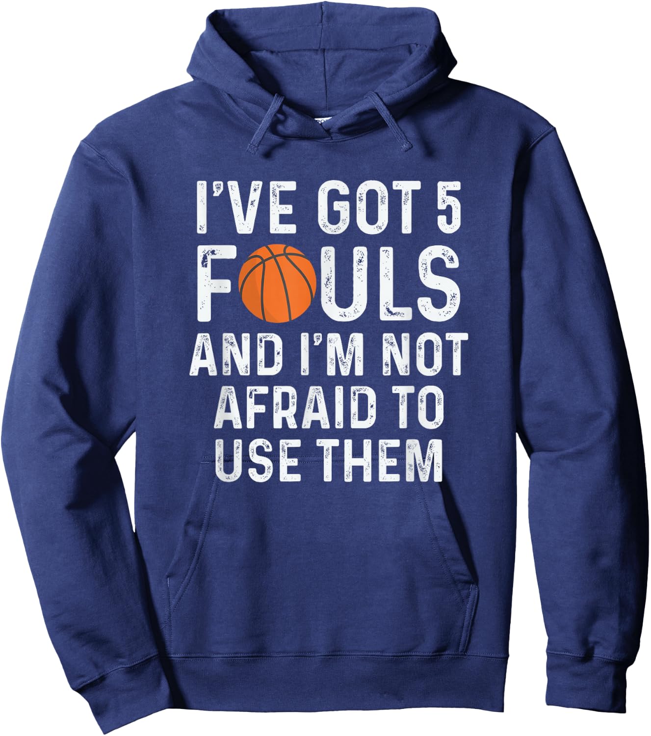 Funny Basketball Player Hoops 5 Fouls Hoodie - Hoodie | Navy