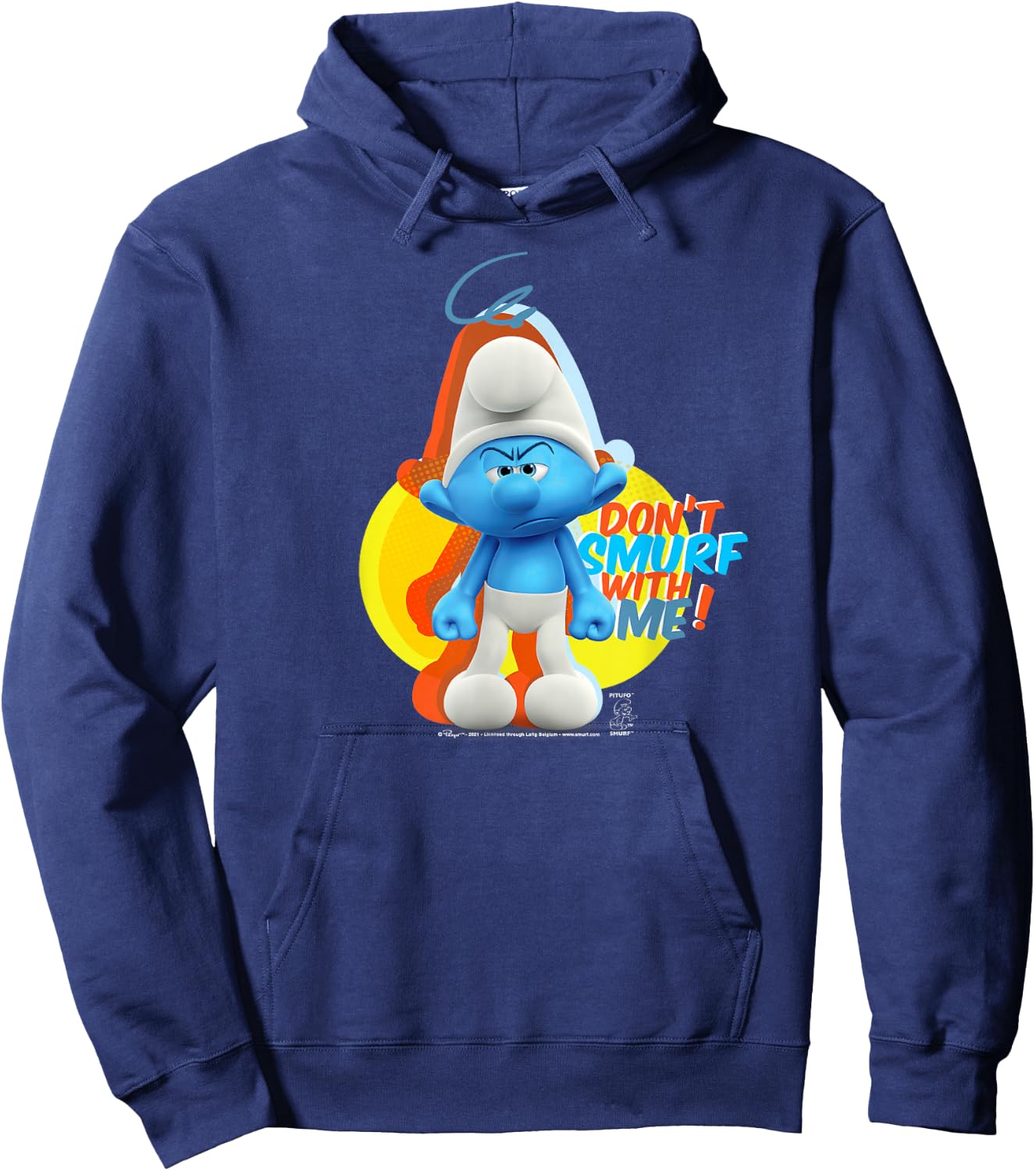 The Smurfs Grouchy Don't Smurf With Me! Hoodie - Hoodie | Navy