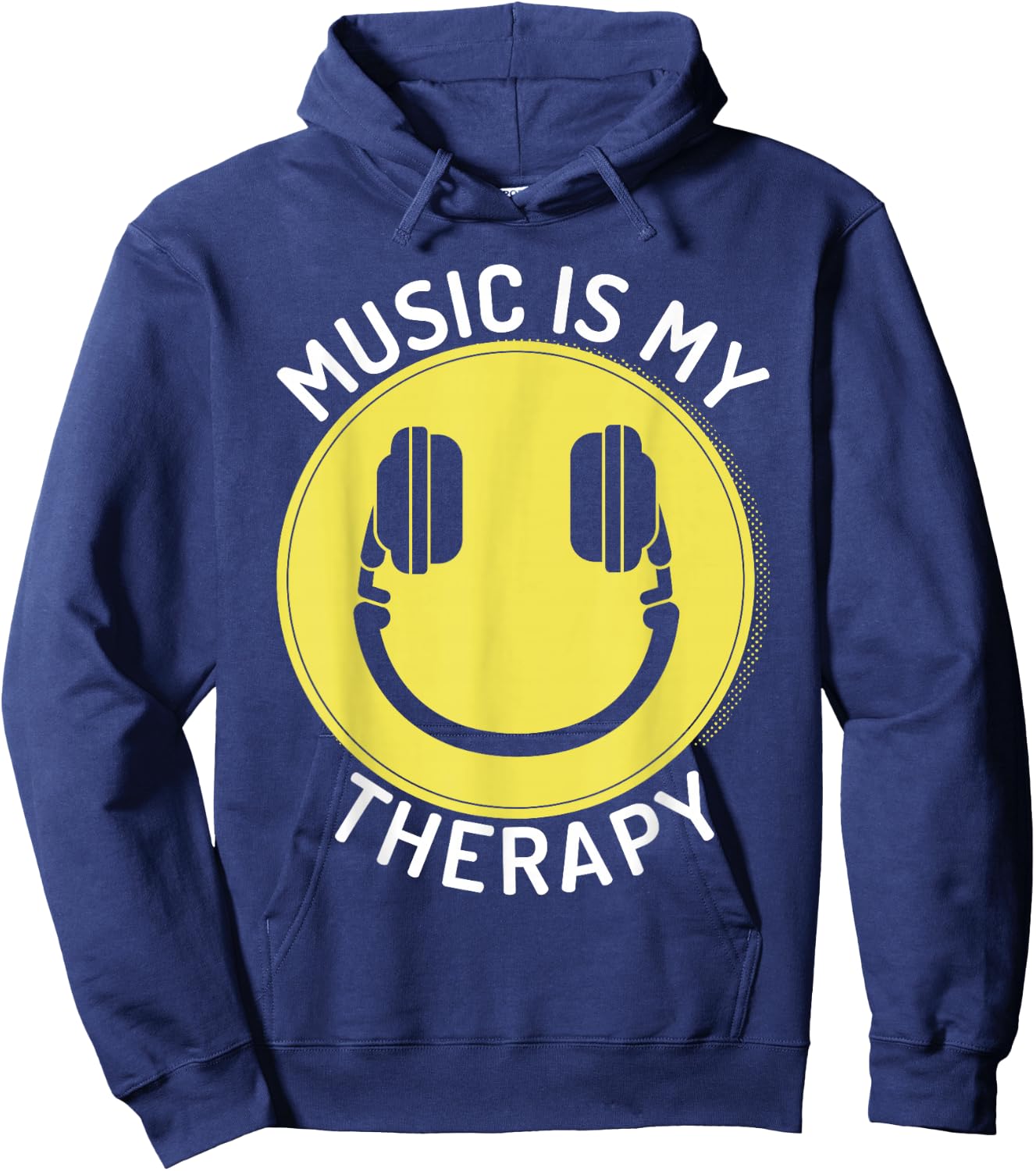 Music is My Therapy Music Lover Hoodie - Hoodie | Navy