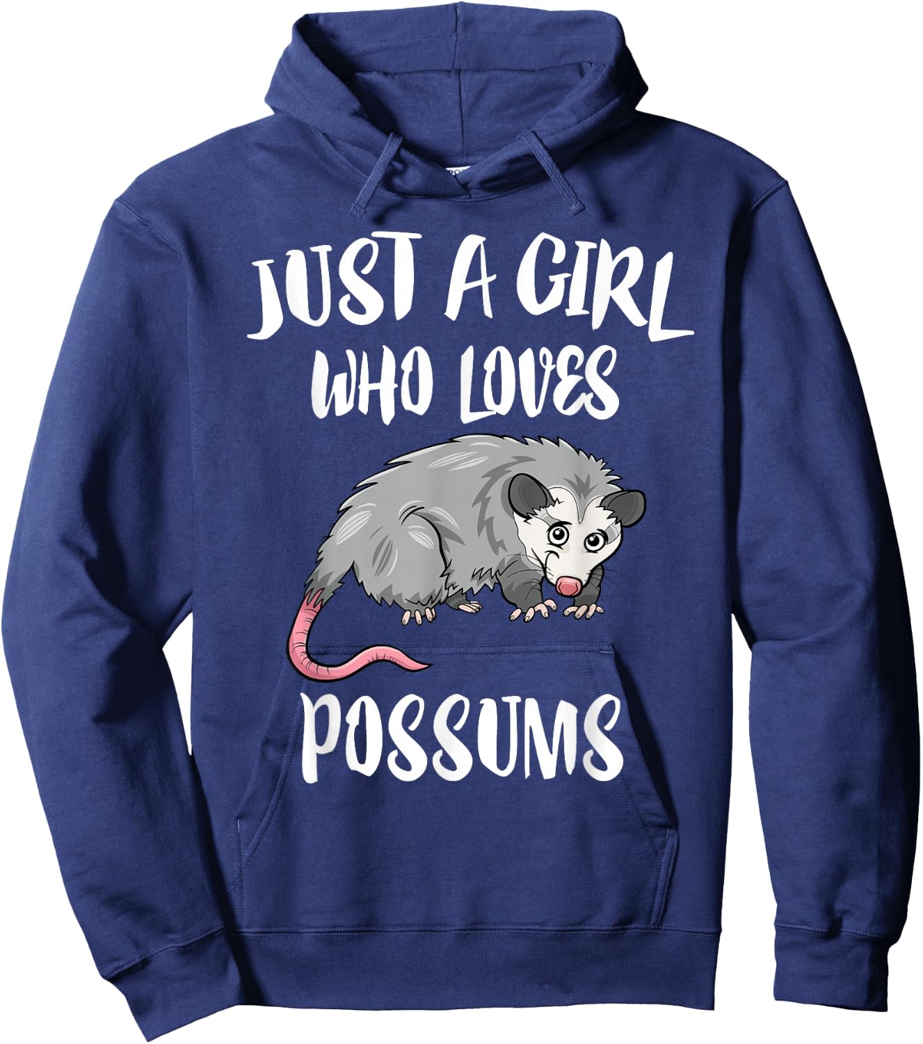 Just A Girl Who Loves Possums Animal Gift Hoodie - Hoodie | Navy
