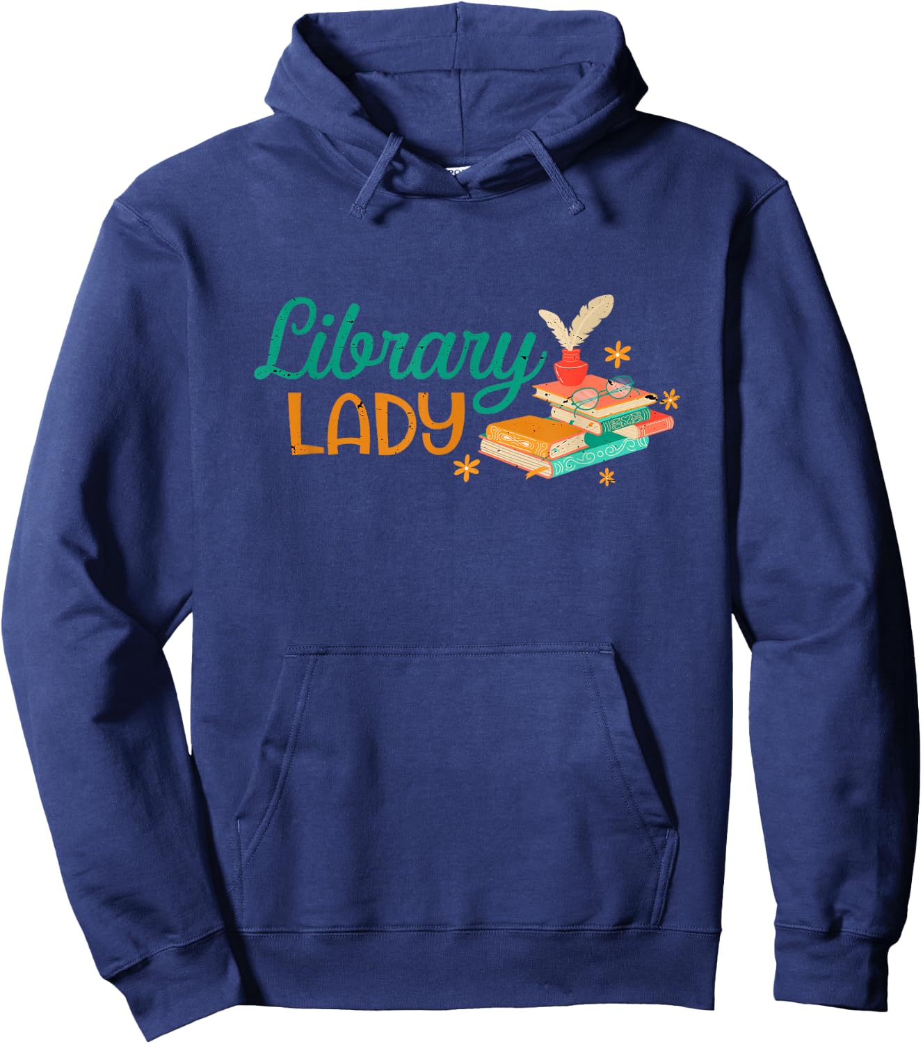 Library Carin Library Reader Book Worm Hoodie - Hoodie | Navy