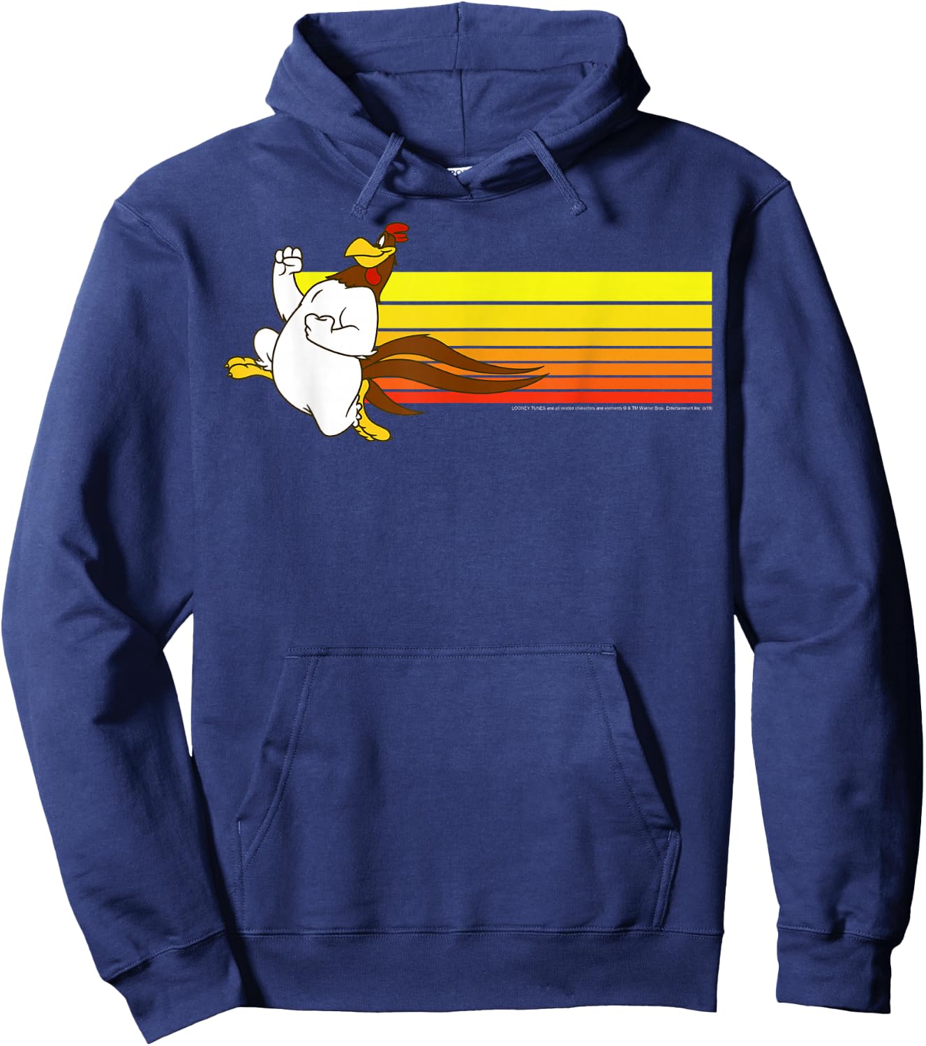 Looney Tunes Foghorn Leghorn Retro Stripe Hoodie - Hoodie | Navy