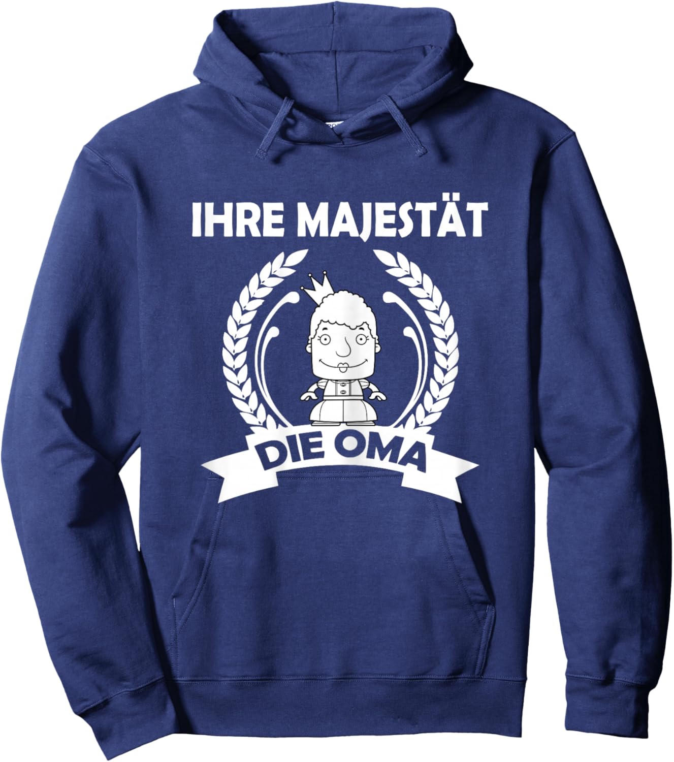 Women's "Ihre Majestät die Oma" [German, black Hoodie - Hoodie | Navy