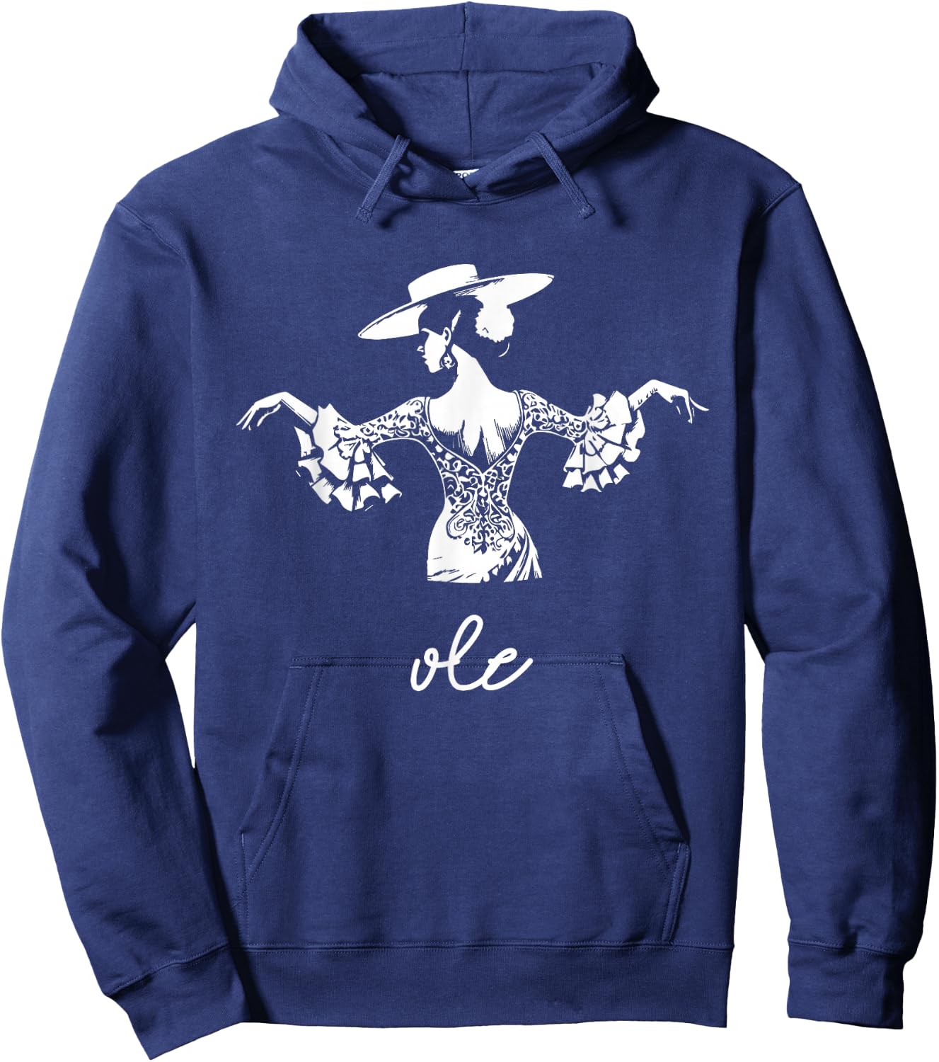 Femme flamenco espagnole , Black, S Hoodie - Hoodie | Navy